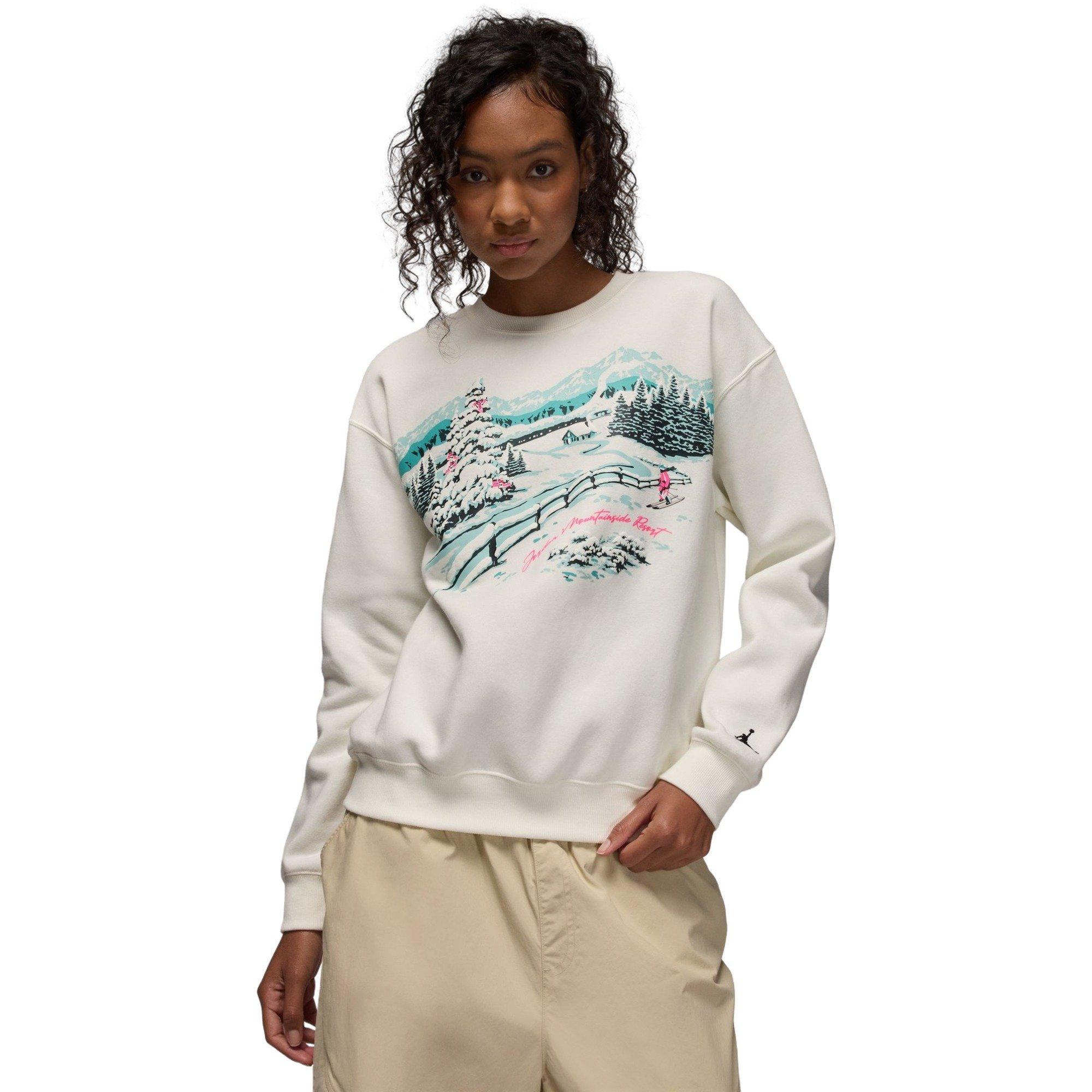 Jordan Women's Brooklyn Fleece Crew-Neck Sweatshirt - SAIL Thumbnail View 1