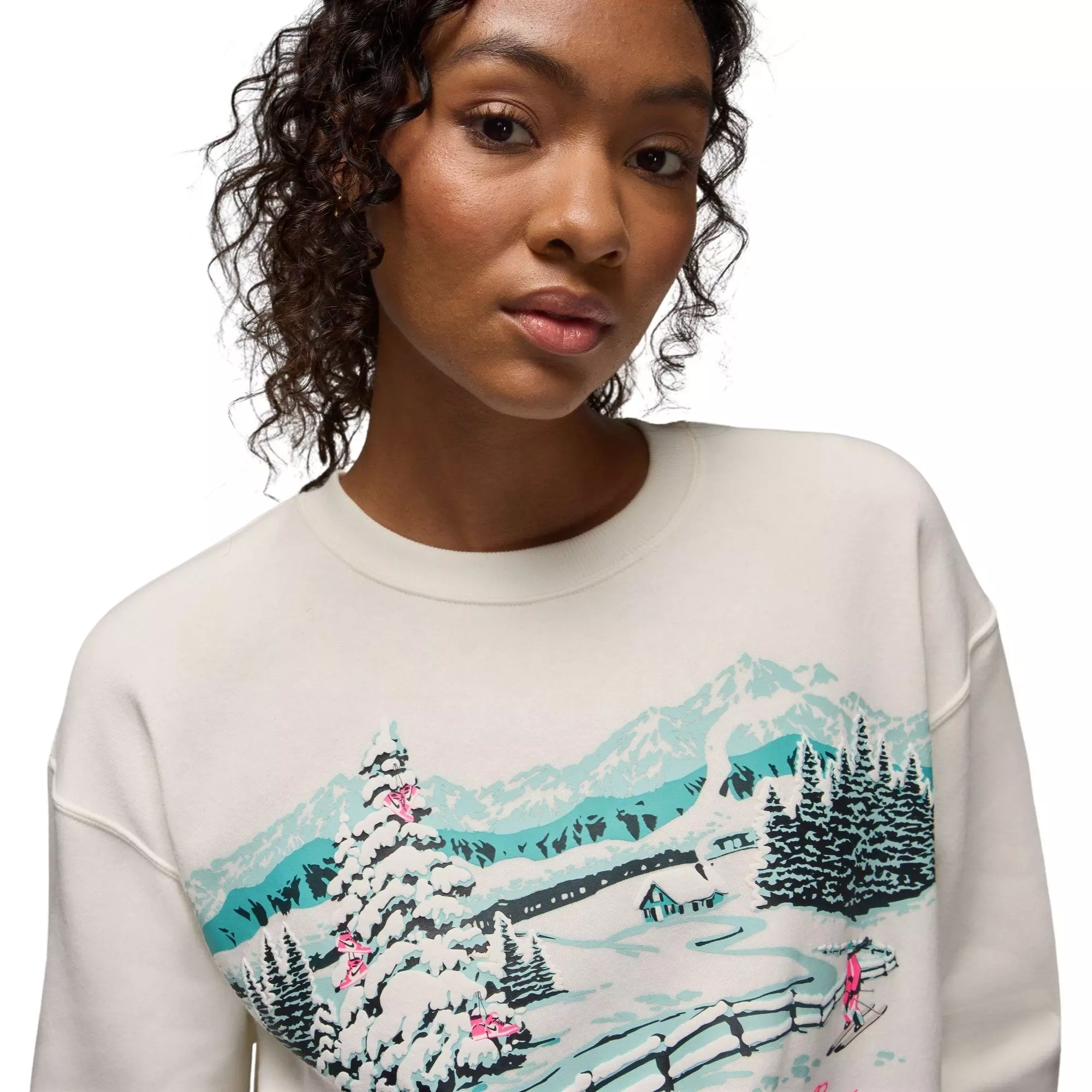 Jordan Women's Brooklyn Fleece Crew-Neck Sweatshirt - SAIL