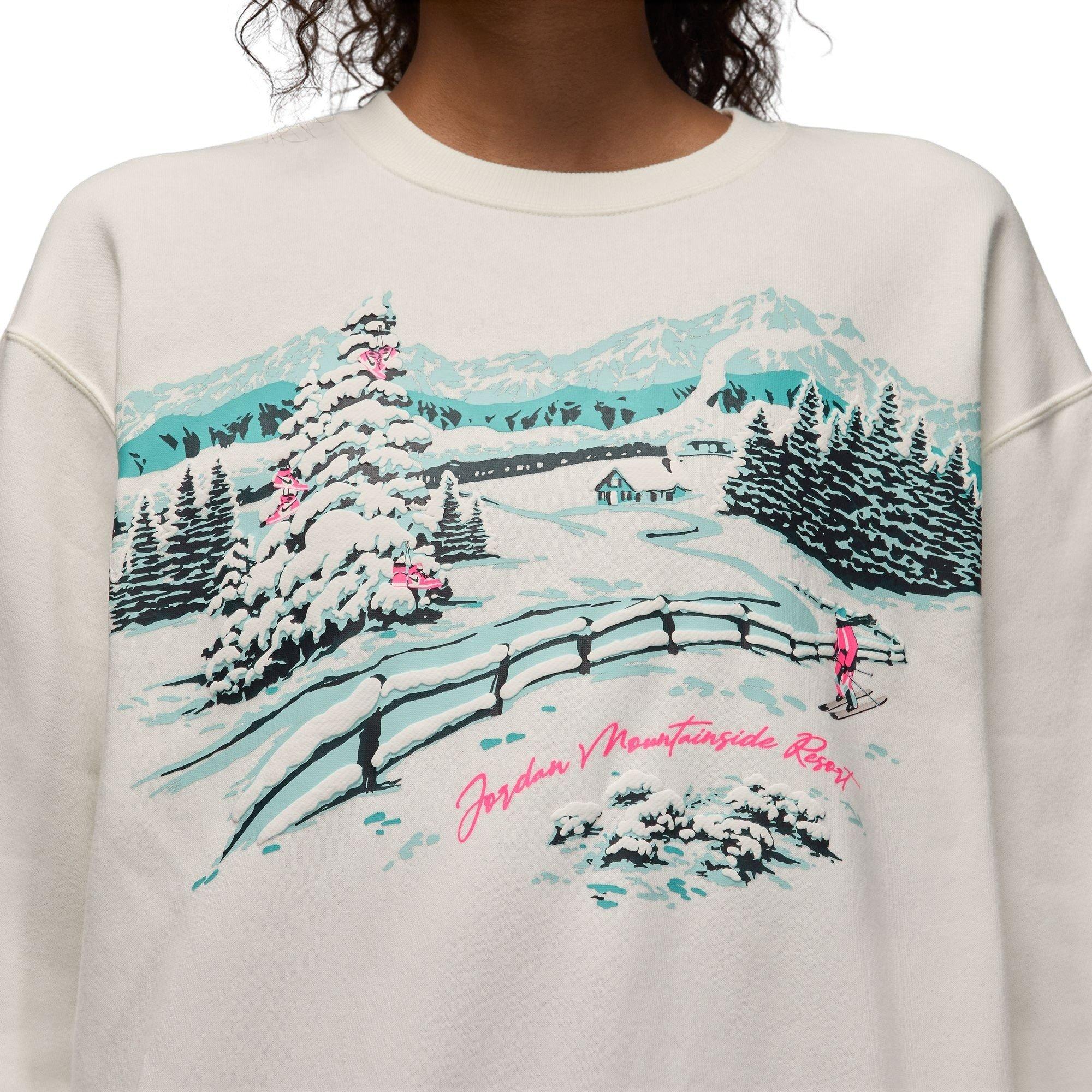 Jordan Women's Brooklyn Fleece Crew-Neck Sweatshirt - SAIL Thumbnail View 4