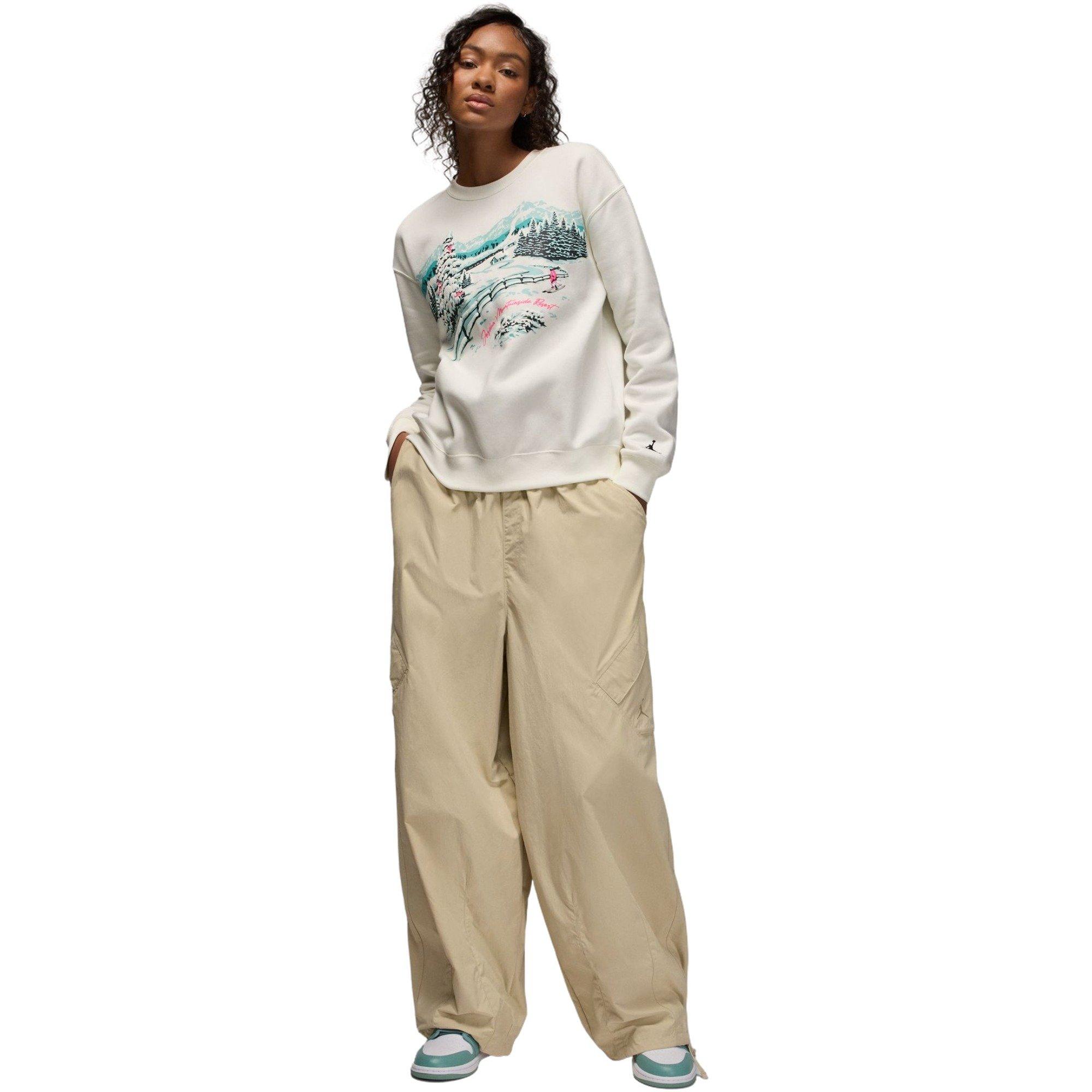 Jordan Women's Brooklyn Fleece Crew-Neck Sweatshirt - SAIL Thumbnail View 6