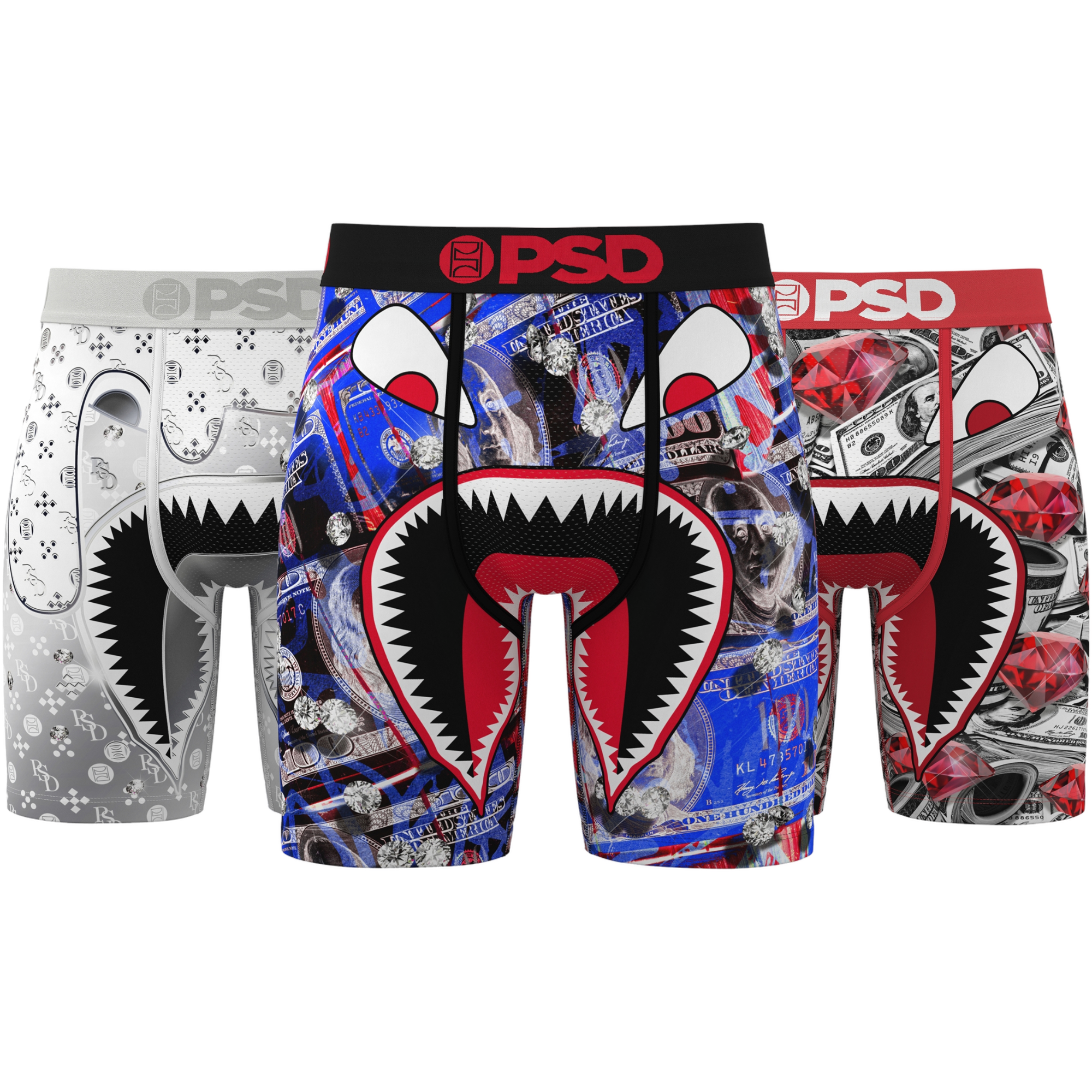 PSD Men's Warface Kicks Retro Underwear-3PK - MULTI-COLOR Thumbnail View 1