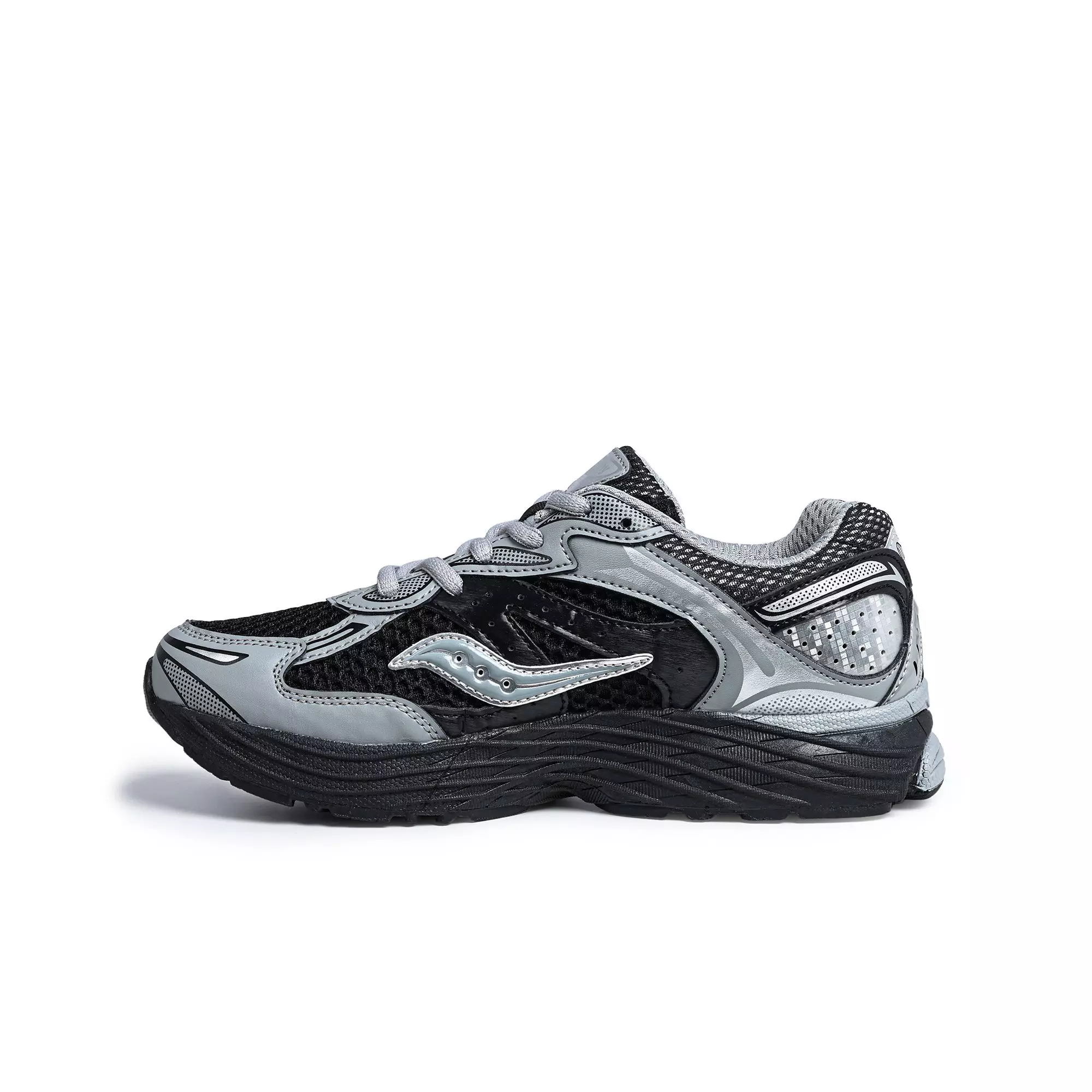 Saucony Omni 9 "Black/Silver" Grade School Boys' Shoe - BLACK/SILVER