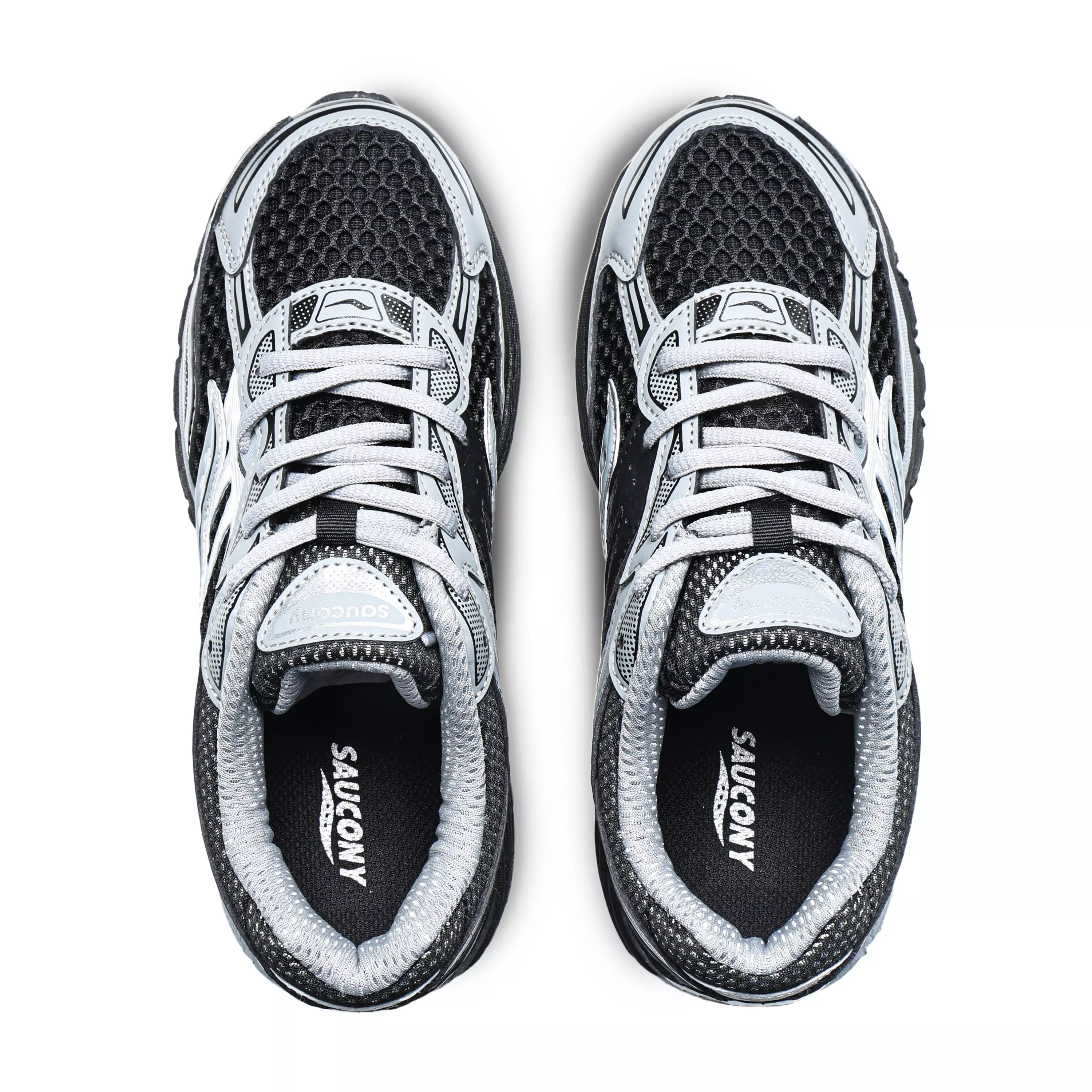 Saucony Omni 9 "Black/Silver" Grade School Boys' Shoe - BLACK/SILVER