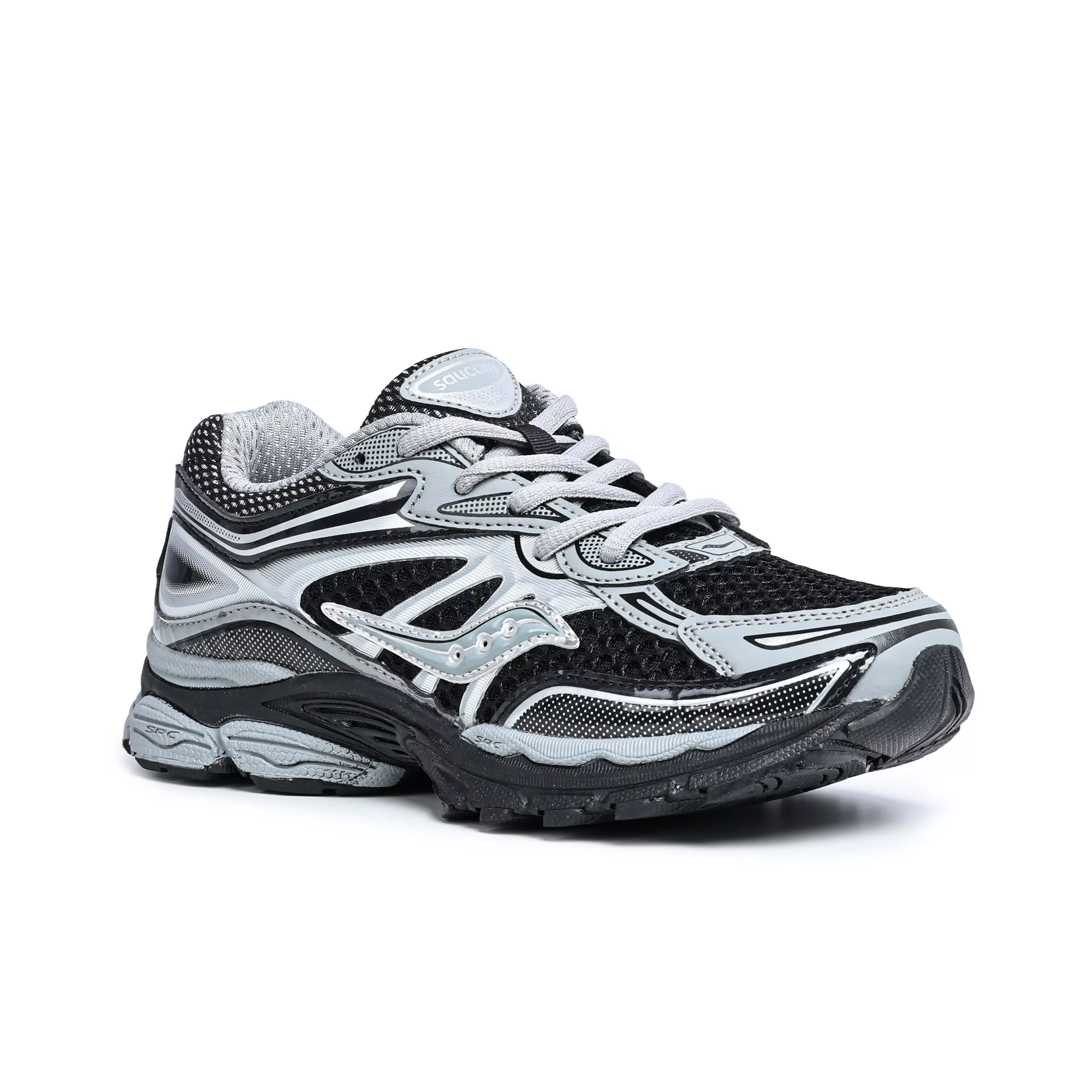 Saucony Omni 9 "Black/Silver" Grade School Boys' Shoe - BLACK/SILVER