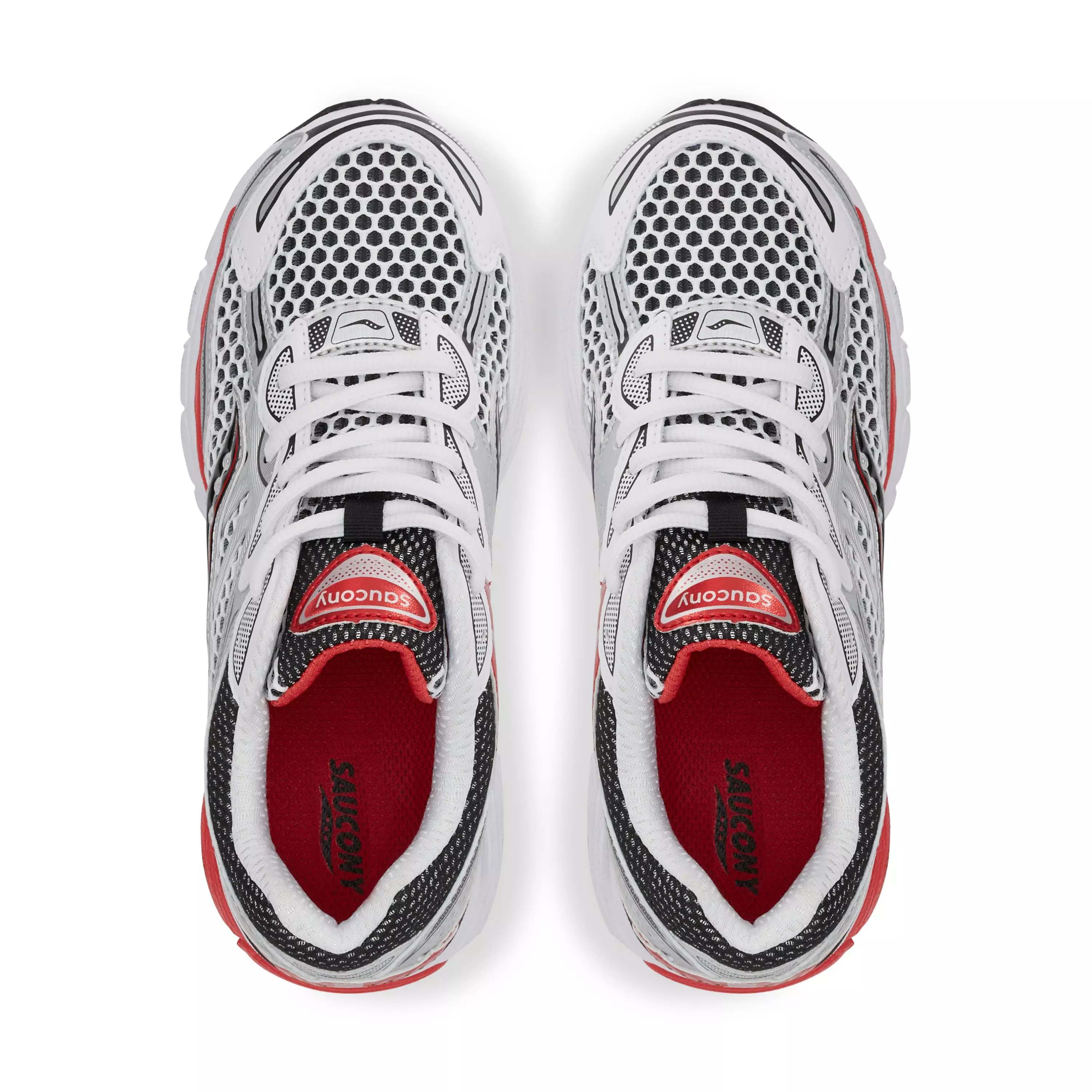 Saucony Omni 9 "White/Red" Grade School Boys' Shoe - WHITE/RED