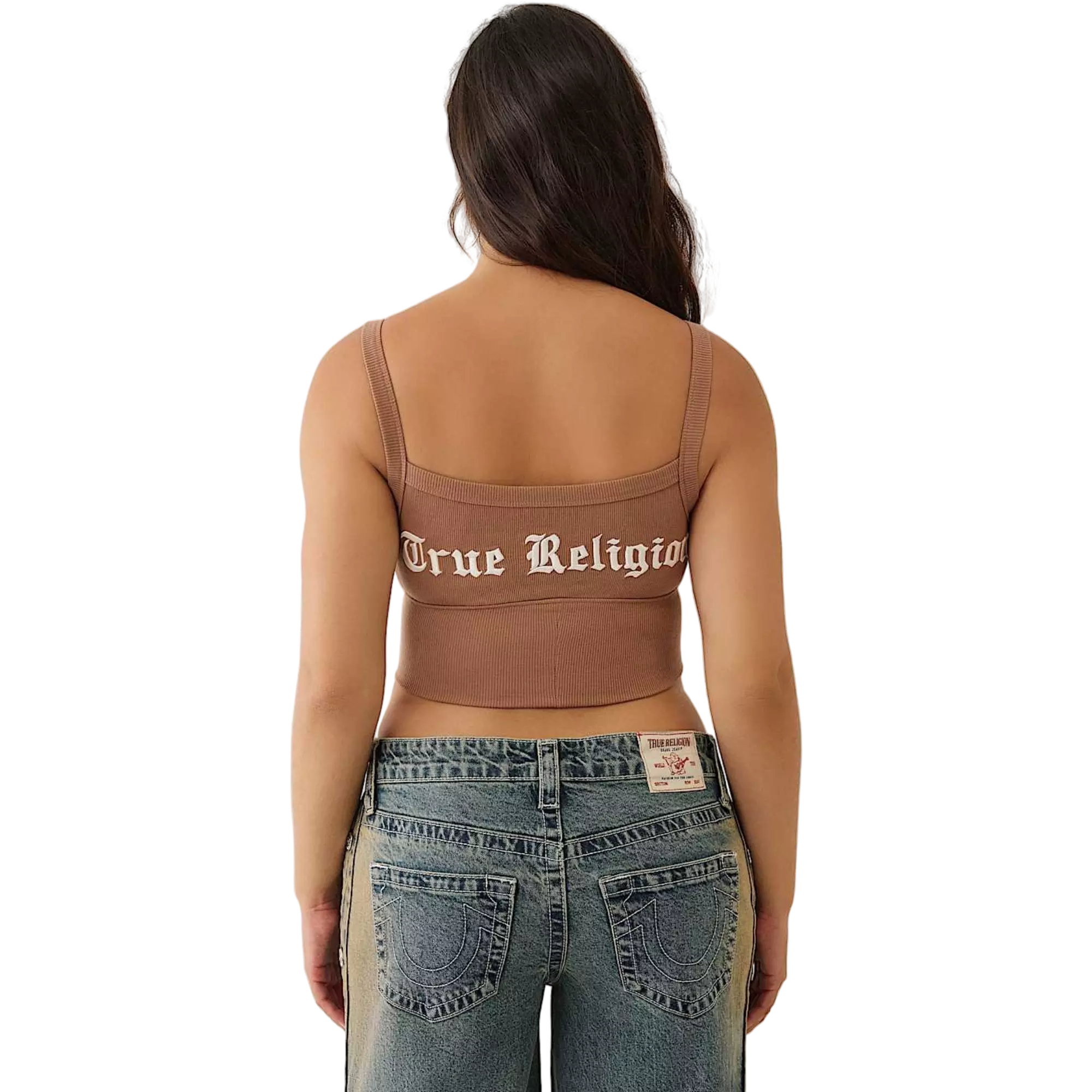 True Religion Women's Reversible Ribbed Tank Top - RED