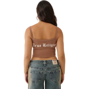 True Religion Women's Reversible Ribbed Tank Top