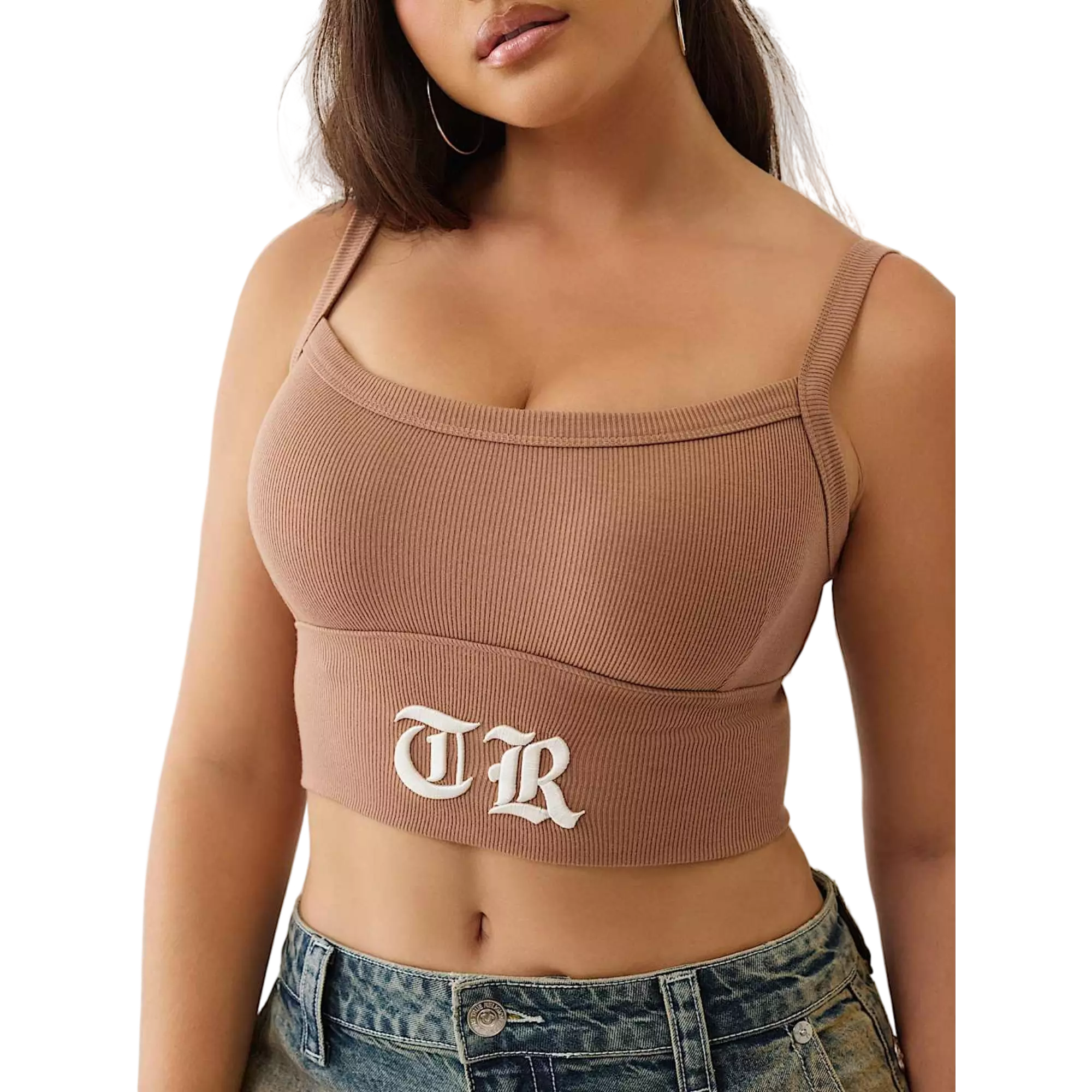 True Religion Women's Reversible Ribbed Tank Top - RED