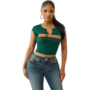 True Religion Men's Logo V-Notch Tee