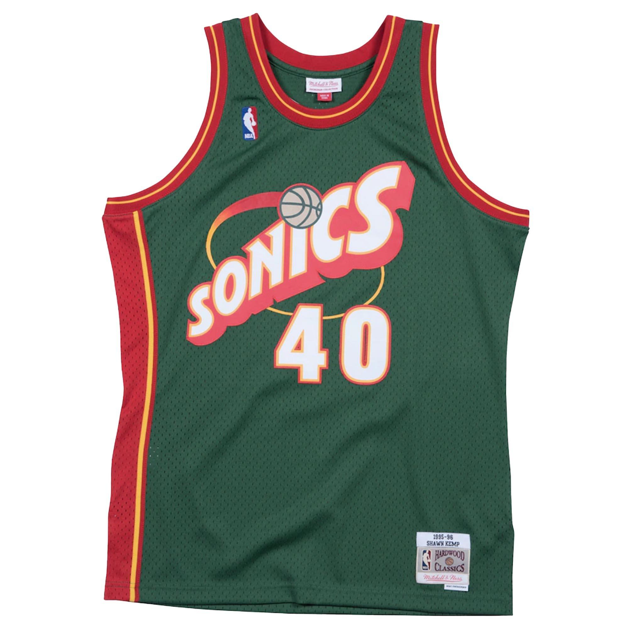 Mitchell & Ness Seattle Supersonics Shawn Kemp Jersey - Green - GREEN Thumbnail View 1