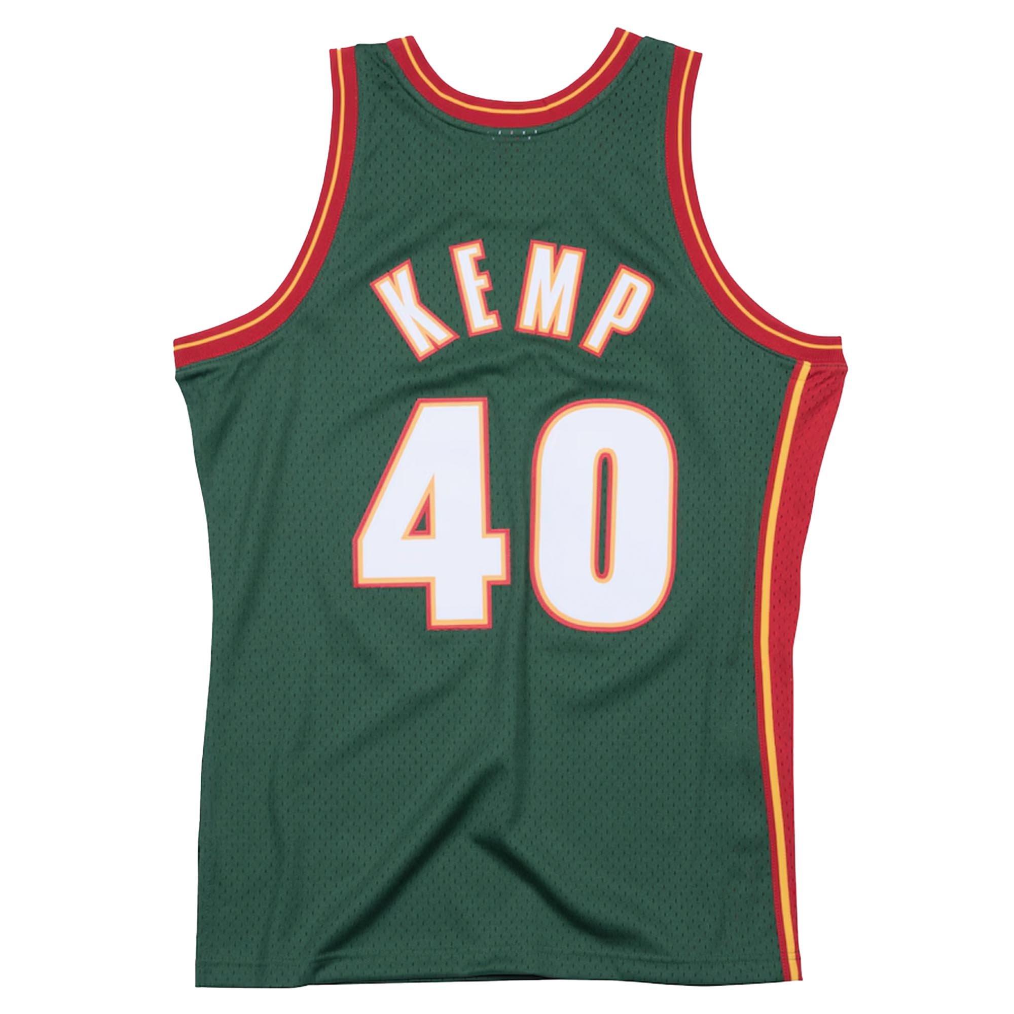 Mitchell & Ness Seattle Supersonics Shawn Kemp Jersey-Green - GREEN Thumbnail View 2