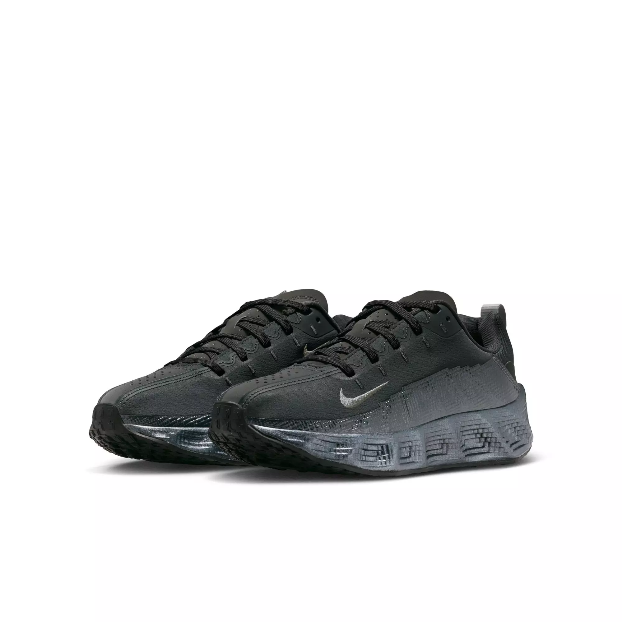 Nike Ava Rover SE "Dk Smoke Grey/Light Carbon" Grade School Boys' Shoe - BLACK/SILVER