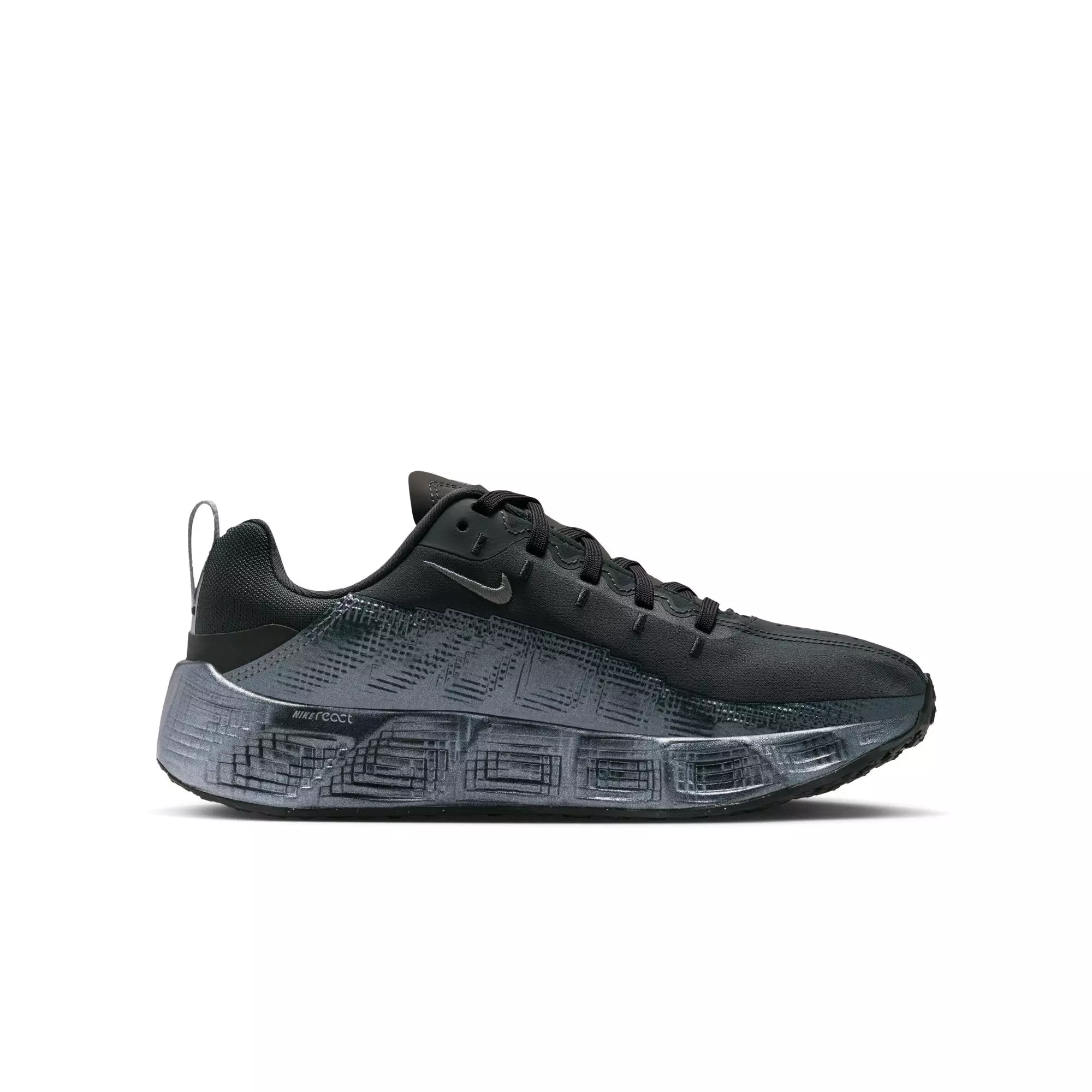 Nike Ava Rover SE "Dk Smoke Grey/Light Carbon" Grade School Boys' Shoe - BLACK/SILVER