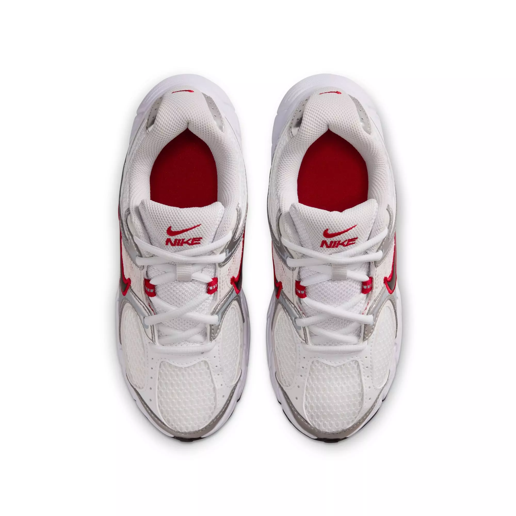 Nike V5 RNR "White/Gym Red/Black/Vast Grey" Grade School Boys' Shoe - WHITE/RED