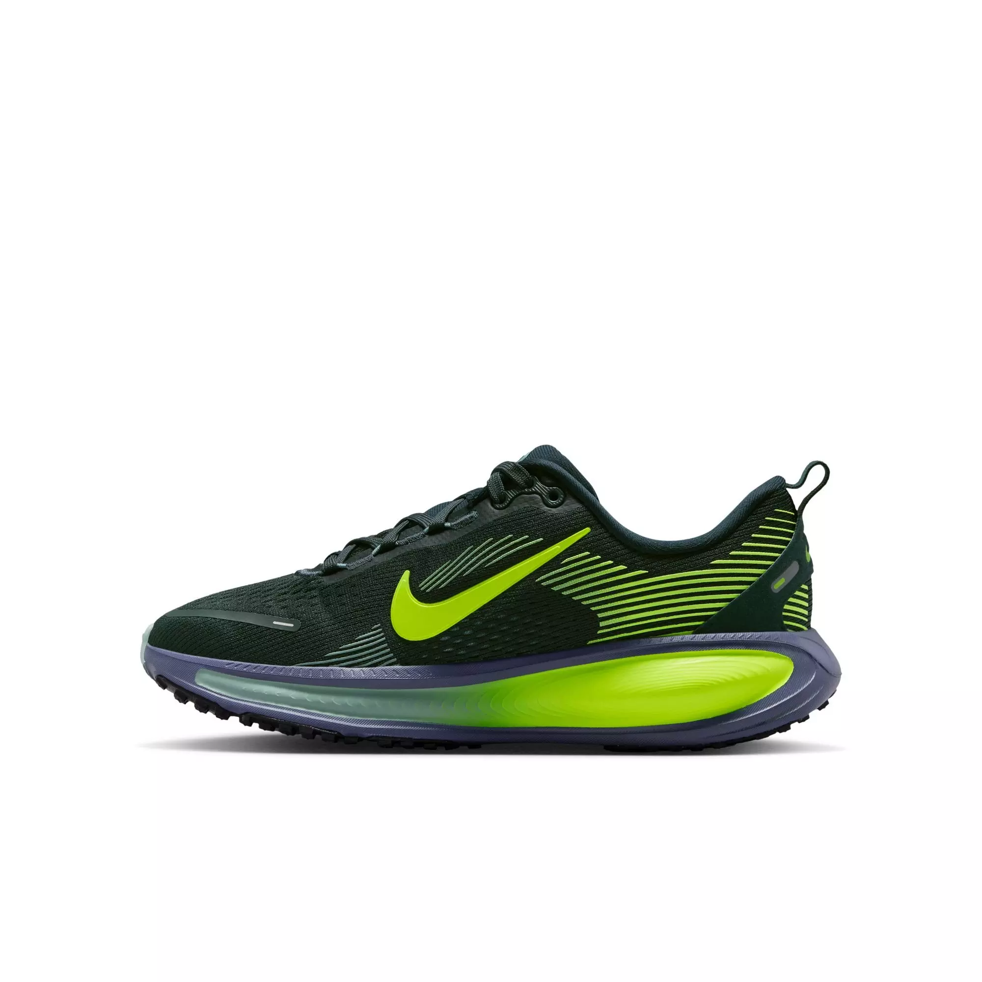 Nike Vomero 18 "Seaweed/Volt Cannon/Sanded Purple" Grade School Boys' Shoe - BLACK/GREEN