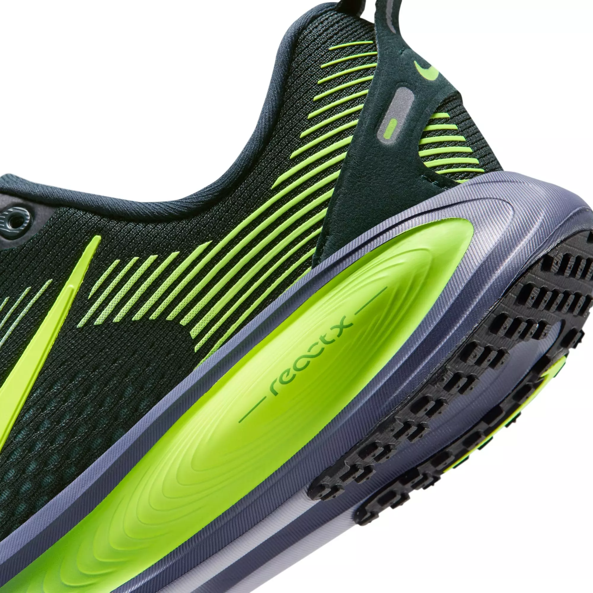 Nike Vomero 18 "Seaweed/Volt Cannon/Sanded Purple" Grade School Boys' Shoe - BLACK/GREEN