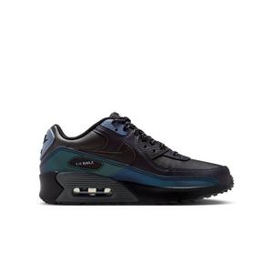 Nike Air Max 90 With Reflective Accents "Black/Dk Smoke Grey/Light Carbon" Grade School Boys' Shoe
