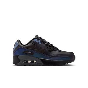 Nike Air Max 90 With Reflective Accents "Black/Dk Smoke Grey/Light Carbon" Grade School Boys' Shoe