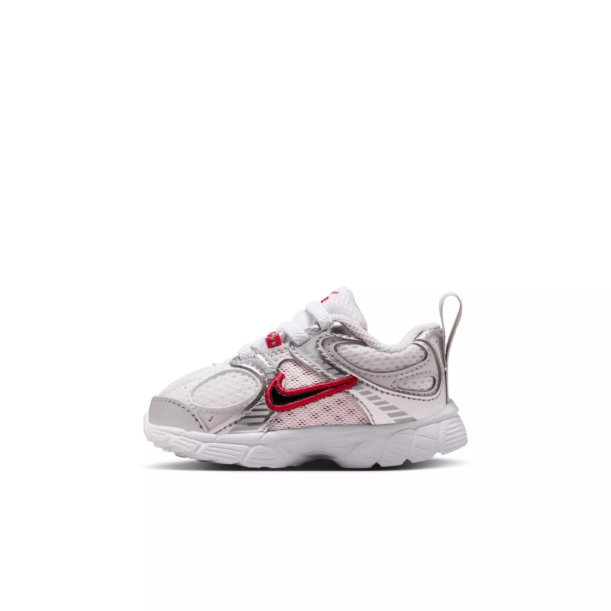 Nike V5 RNR "White/Black/Gym Red/Vast Grey" Toddler Boys' Shoe - WHITE/RED