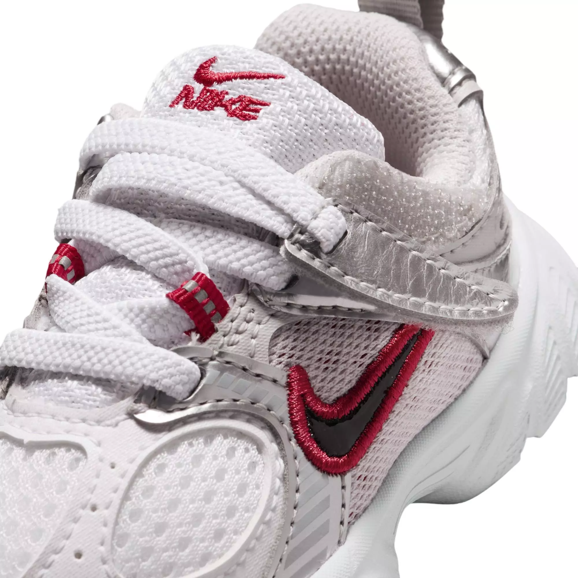 Nike V5 RNR "White/Black/Gym Red/Vast Grey" Toddler Boys' Shoe - WHITE/RED