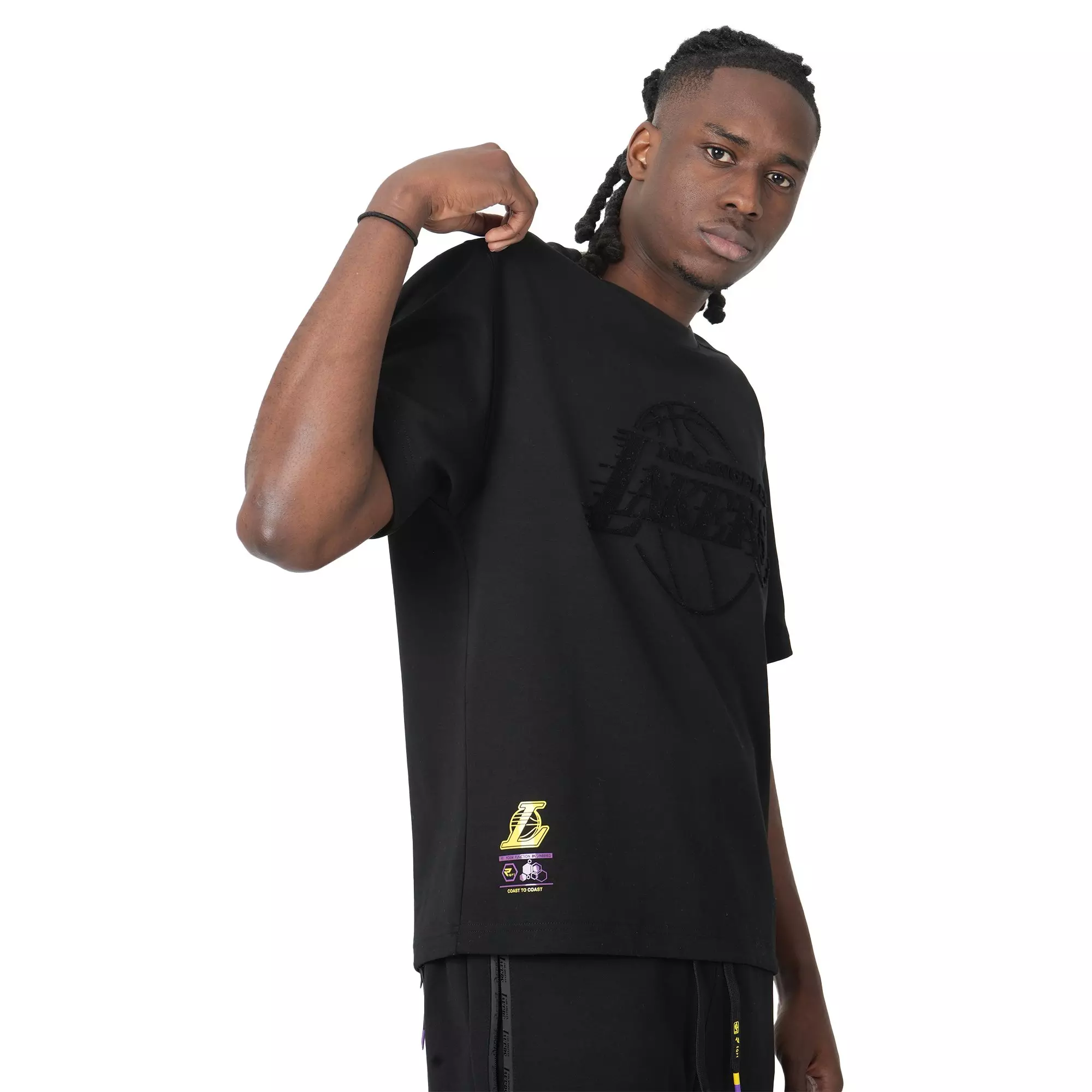 Protege Los Angeles Lakers Short Sleeve Tee-Black - BLACK