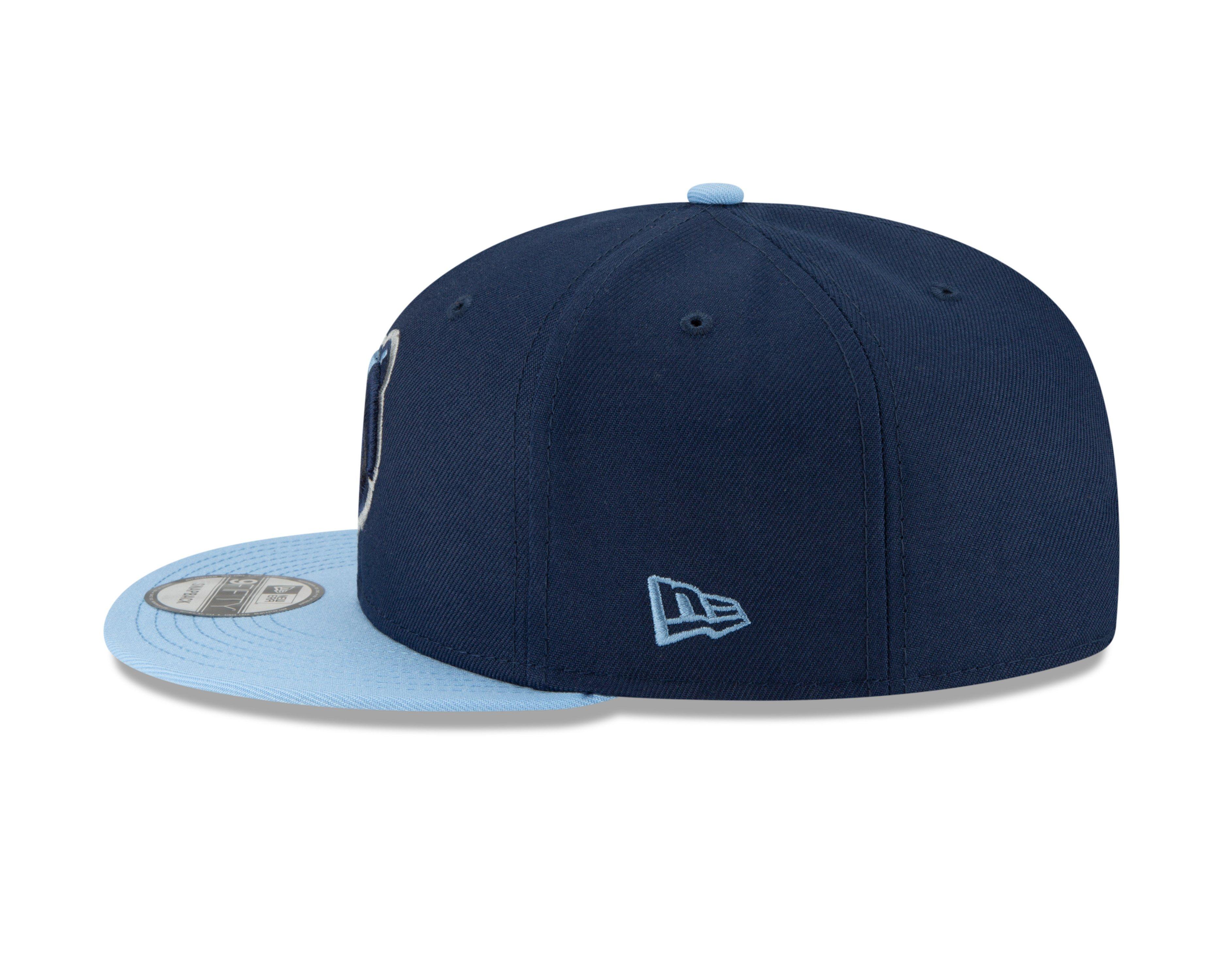 New Era Memphis Grizzlies 9FIFTY Snapback Hat-Navy/Light Blue