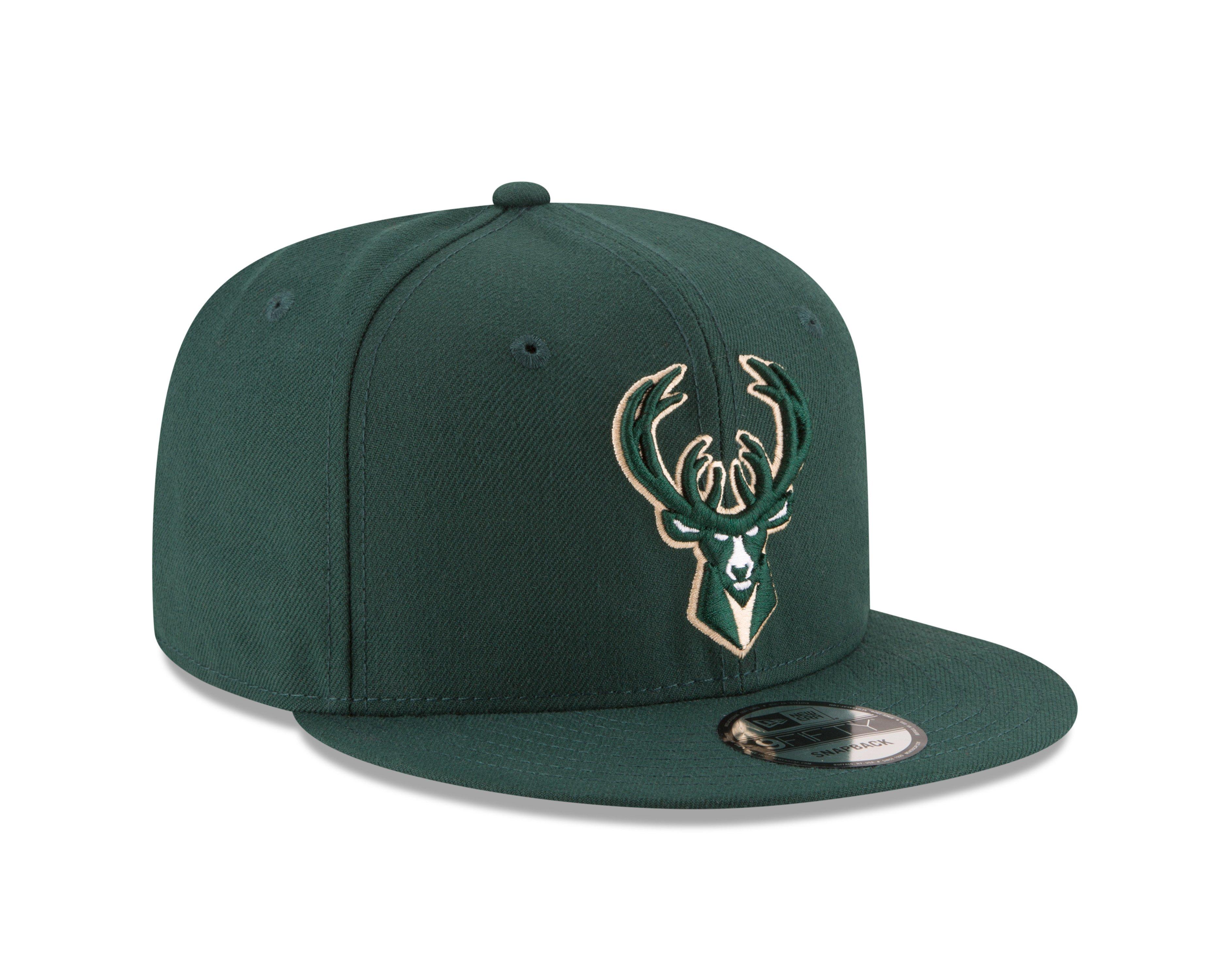 New Era Milwaukee Bucks 9FIFTY Snapback Hat - Green - GREEN Thumbnail View 2