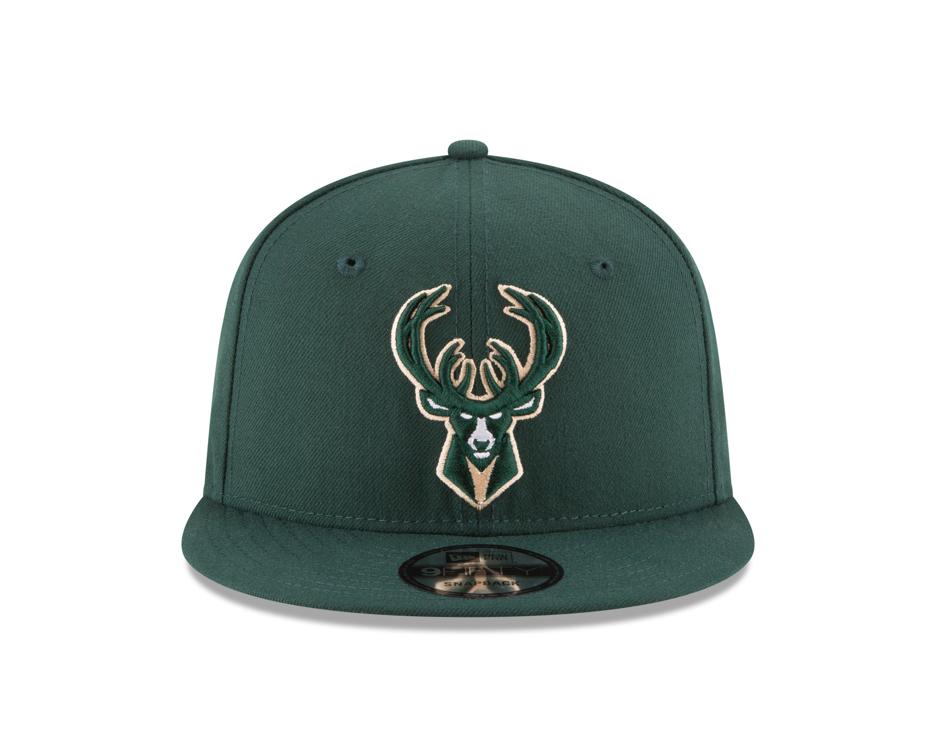 New Era Milwaukee Bucks 9FIFTY Snapback Hat - Green - GREEN Thumbnail View 3