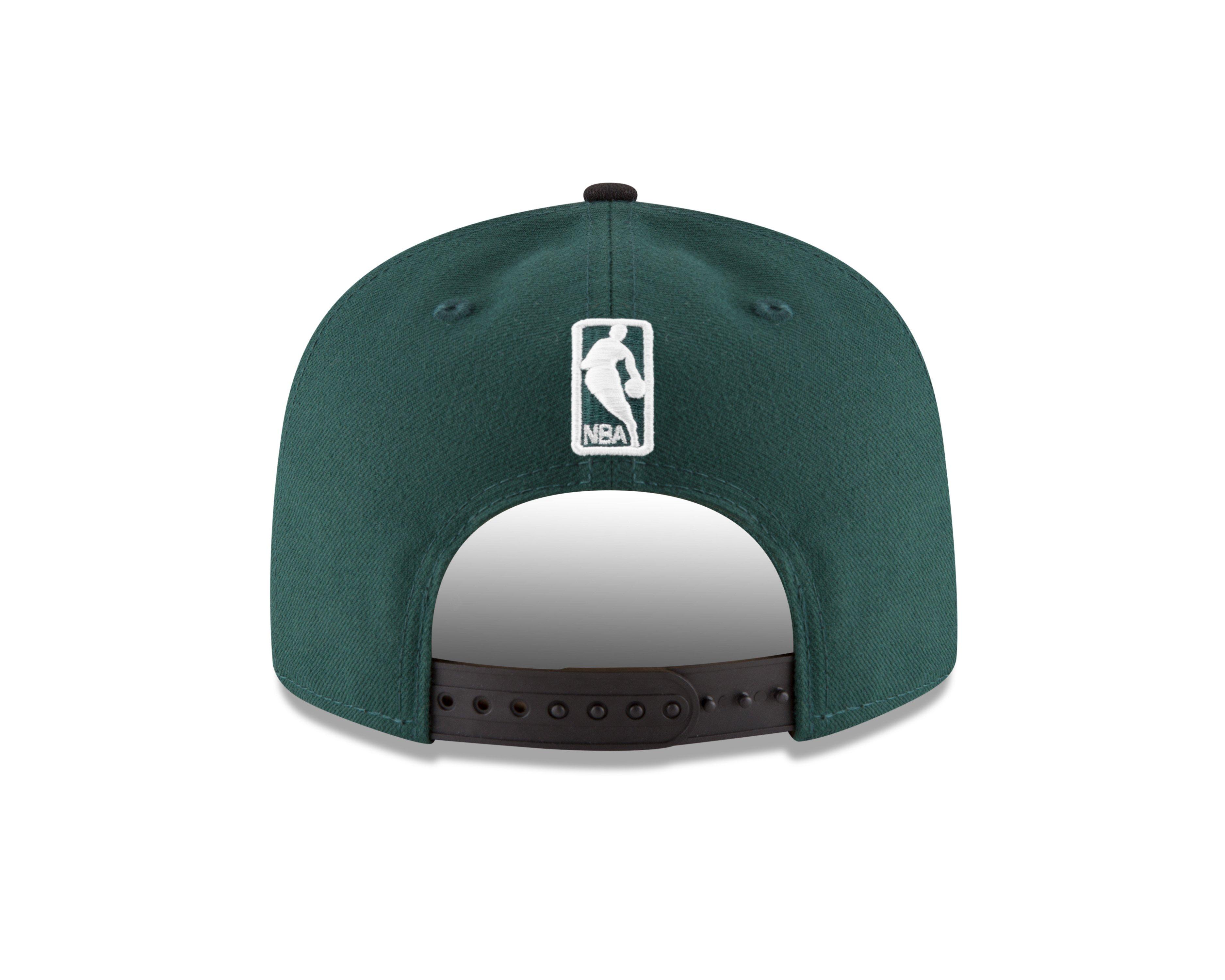 New Era Milwaukee Bucks 9FIFTY Snapback Hat - Green/Black - GREEN/BLACK Thumbnail View 4
