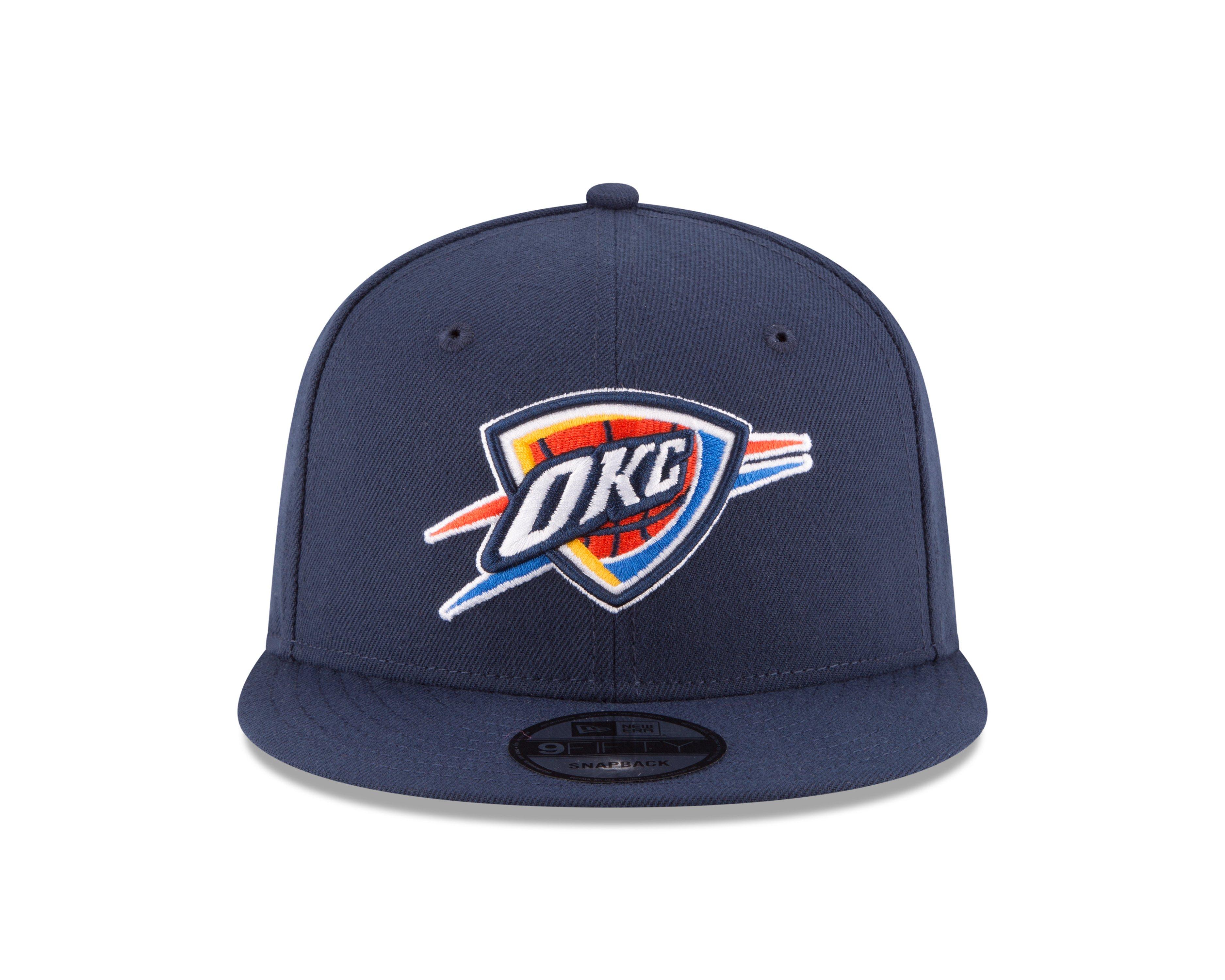 New Era Oklahoma City Thunder 9FIFTY Snapback Hat - Blue - BLUE Thumbnail View 3