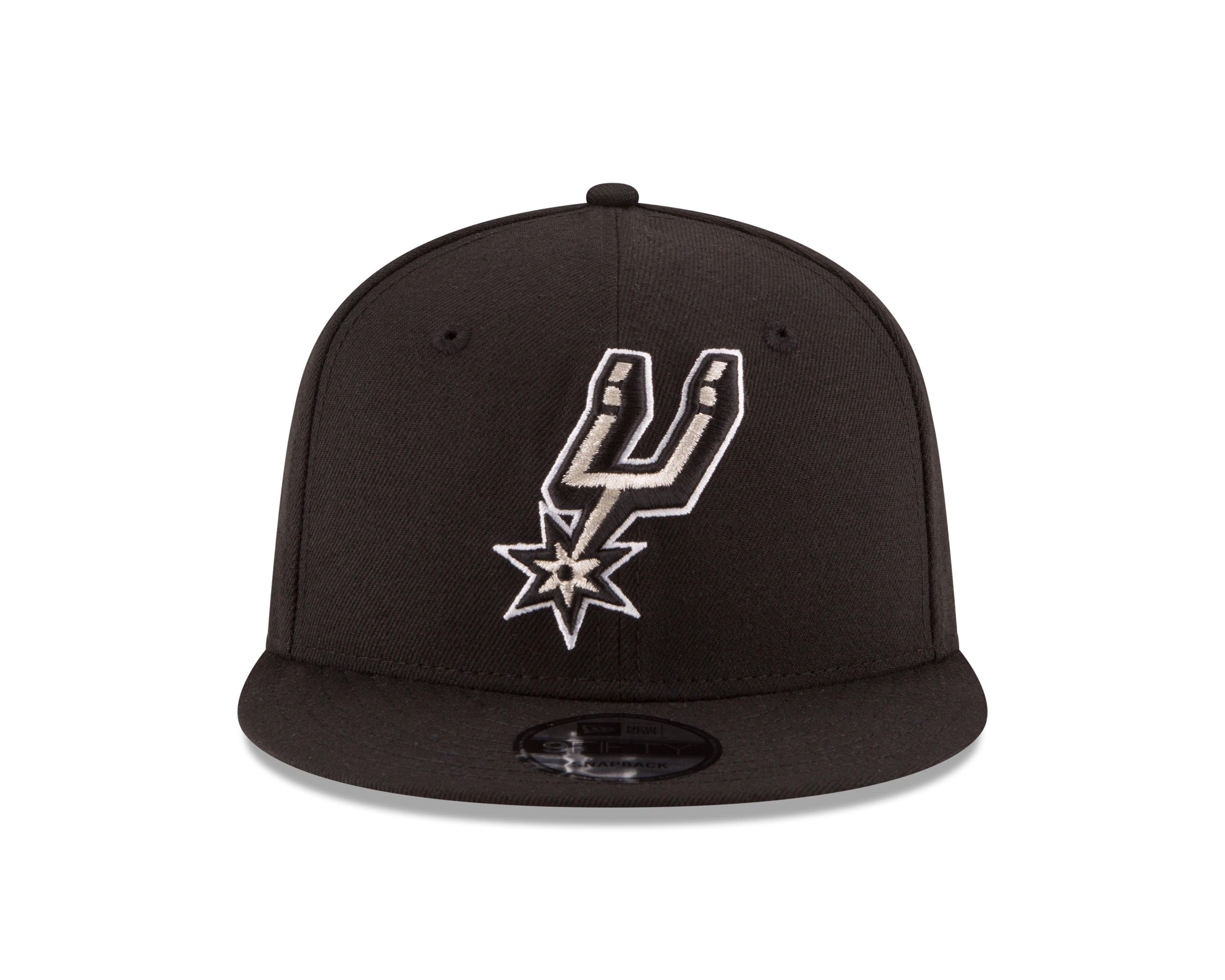 New Era San Antonio Spurs 9FIFTY Snapback Hat - Black - BLACK Thumbnail View 3