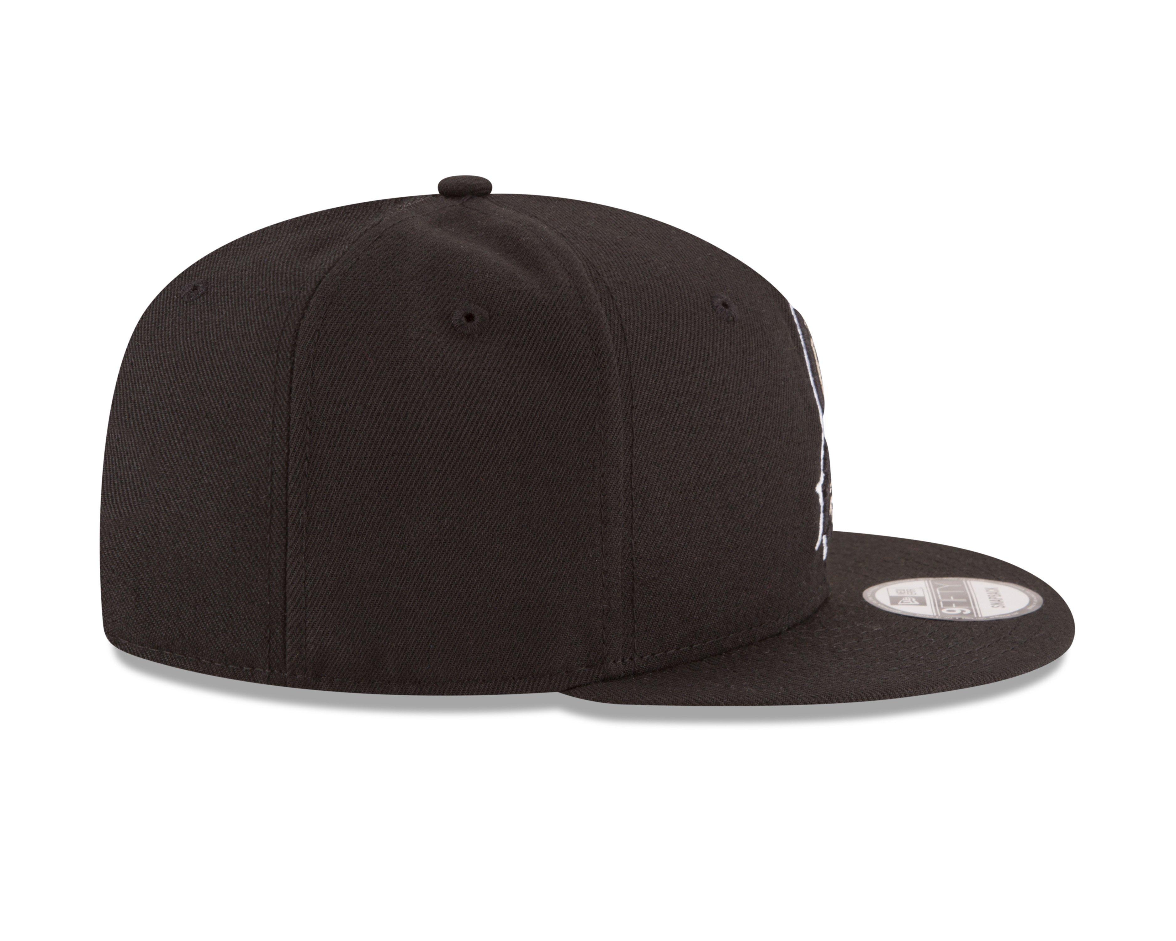 New Era San Antonio Spurs 9FIFTY Snapback Hat - Black - BLACK Thumbnail View 6
