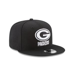 New Era Green Bay Packers 9FIFTY Snapback Hat-Black/White