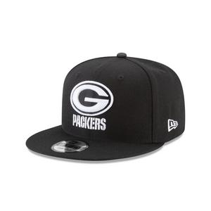 New Era Green Bay Packers 9FIFTY Snapback Hat-Black/White