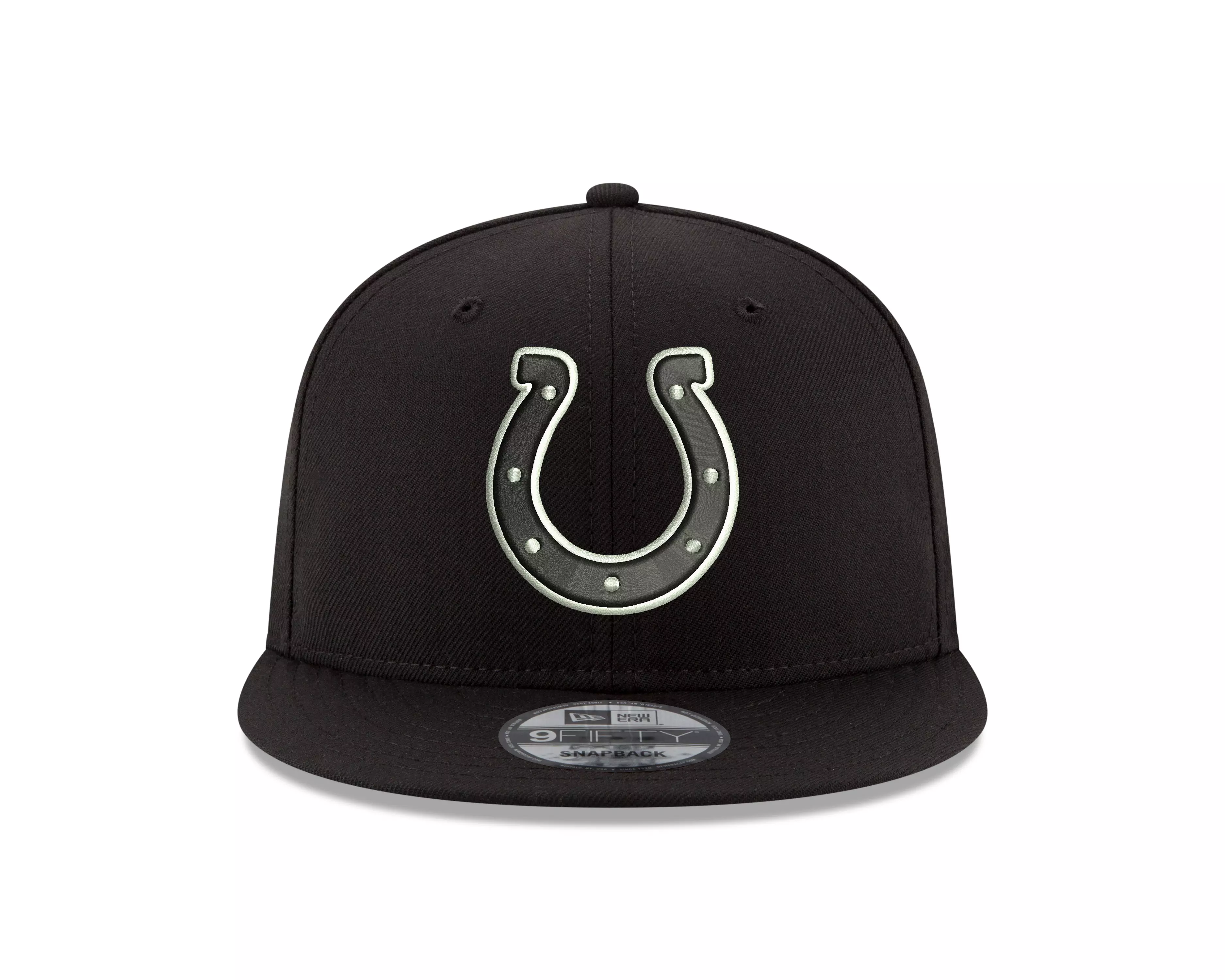 New Era Indianapolis Colts 9FIFTY Snapback Hat-Black/White - BLACK/WHITE