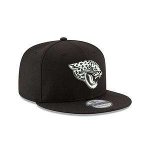 New Era Jacksonville Jaguars 9FIFTY Snapback Hat-Black/White