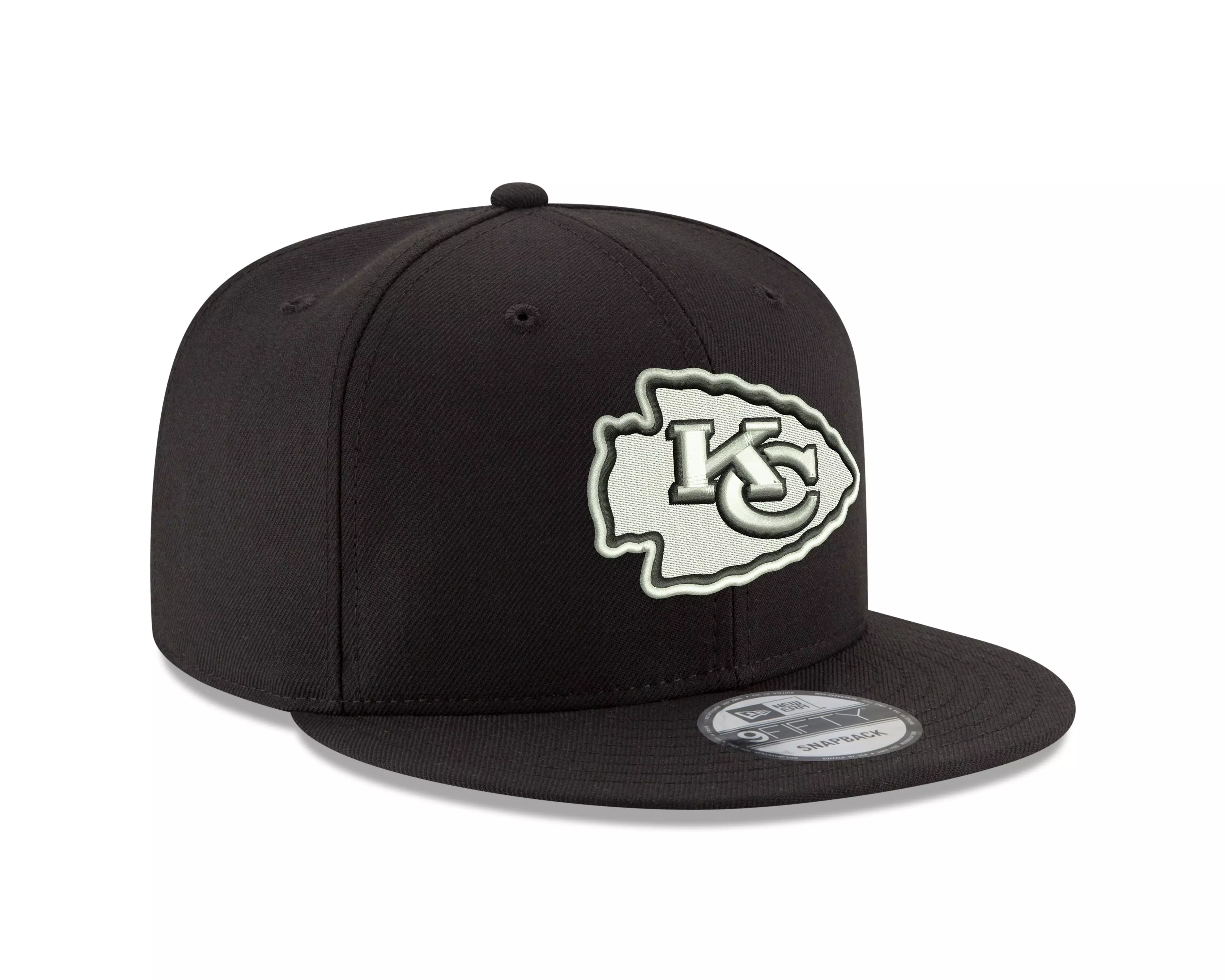 New Era Kansas City Chiefs 9FIFTY Snapback Hat - Black/White - BLACK/WHITE
