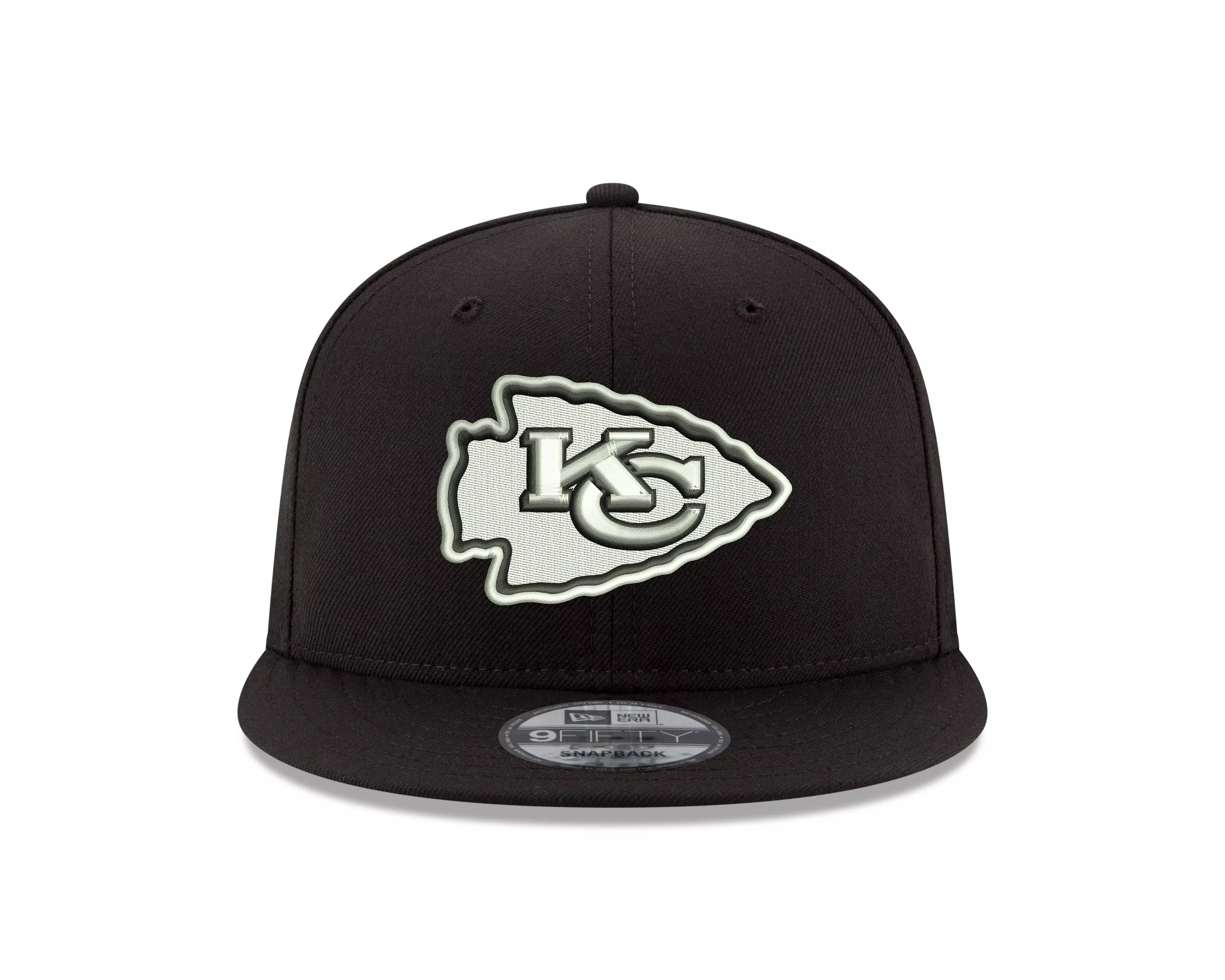 New Era Kansas City Chiefs 9FIFTY Snapback Hat-Black/White - BLACK/WHITE