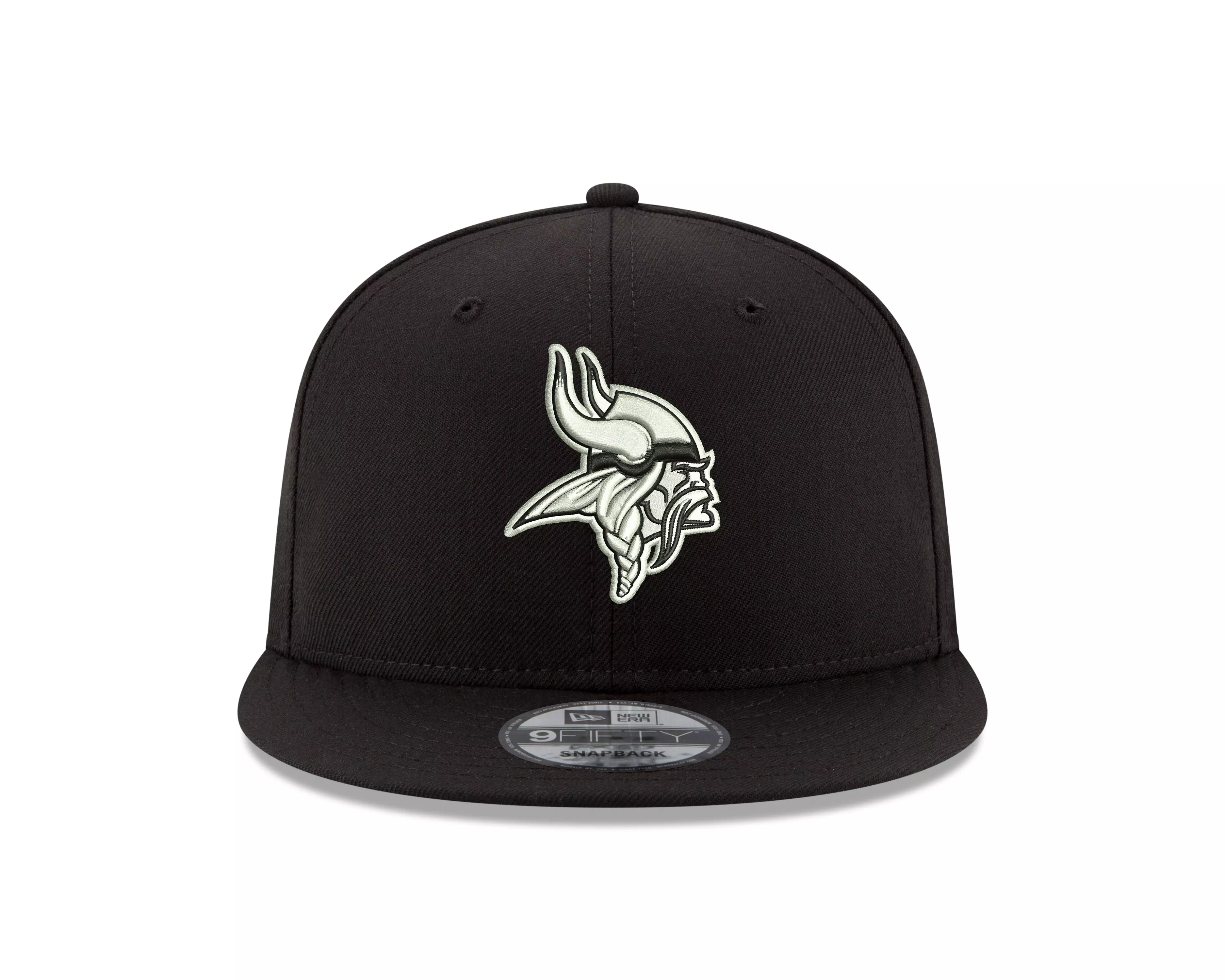 New Era Minnesota Vikings 9FIFTY Snapback Hat-Black/White - BLACK/WHITE
