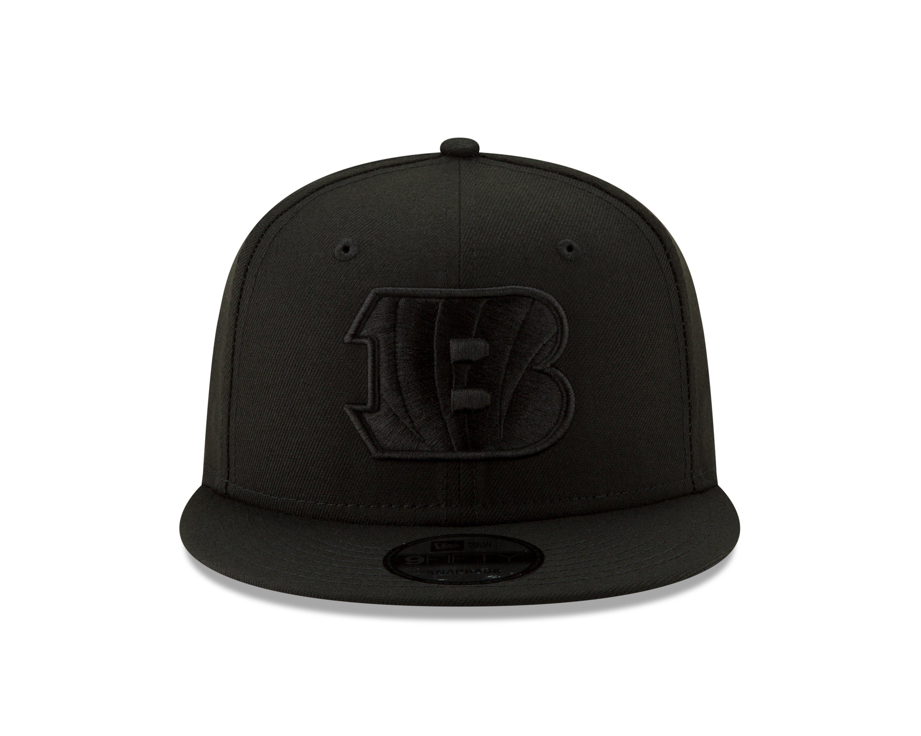New Era Cincinnati Bengals 9FIFTY Snapback Hat - Black - BLACK Thumbnail View 3