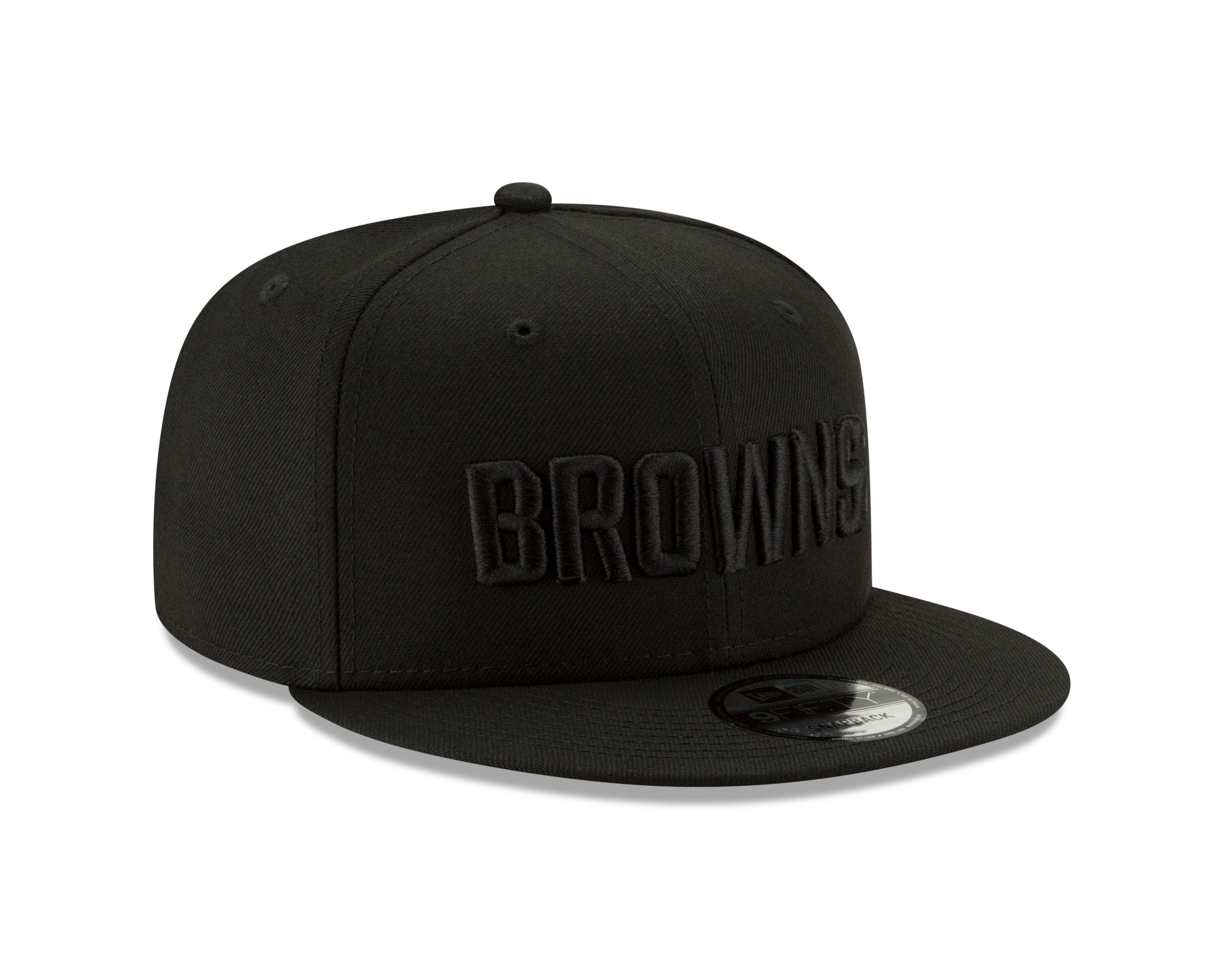 New Era Cleveland Browns 9FIFTY Snapback Hat - Black - BLACK Thumbnail View 2