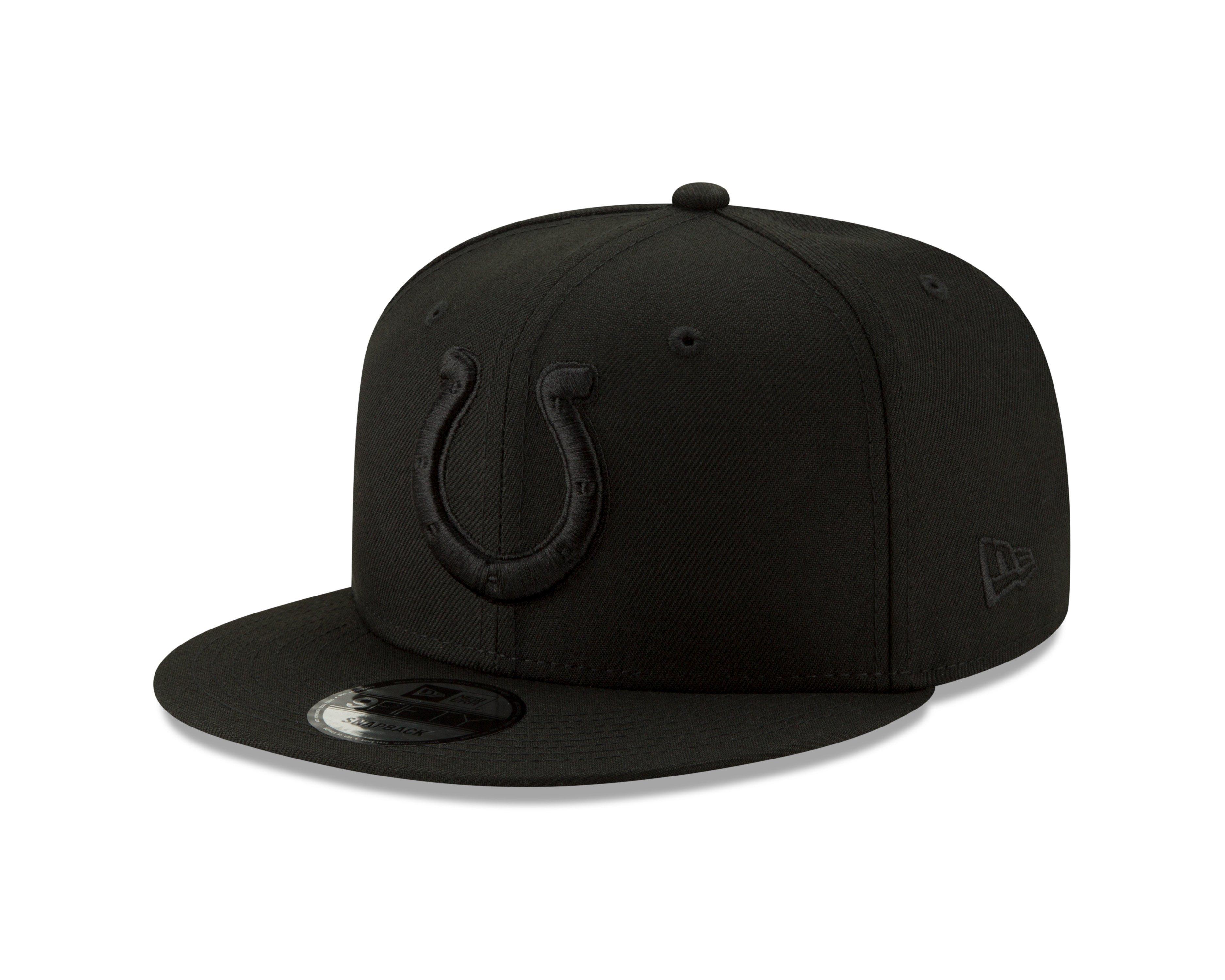 New Era Indianapolis Colts 9FIFTY Snapback Hat - Black - BLACK Thumbnail View 1