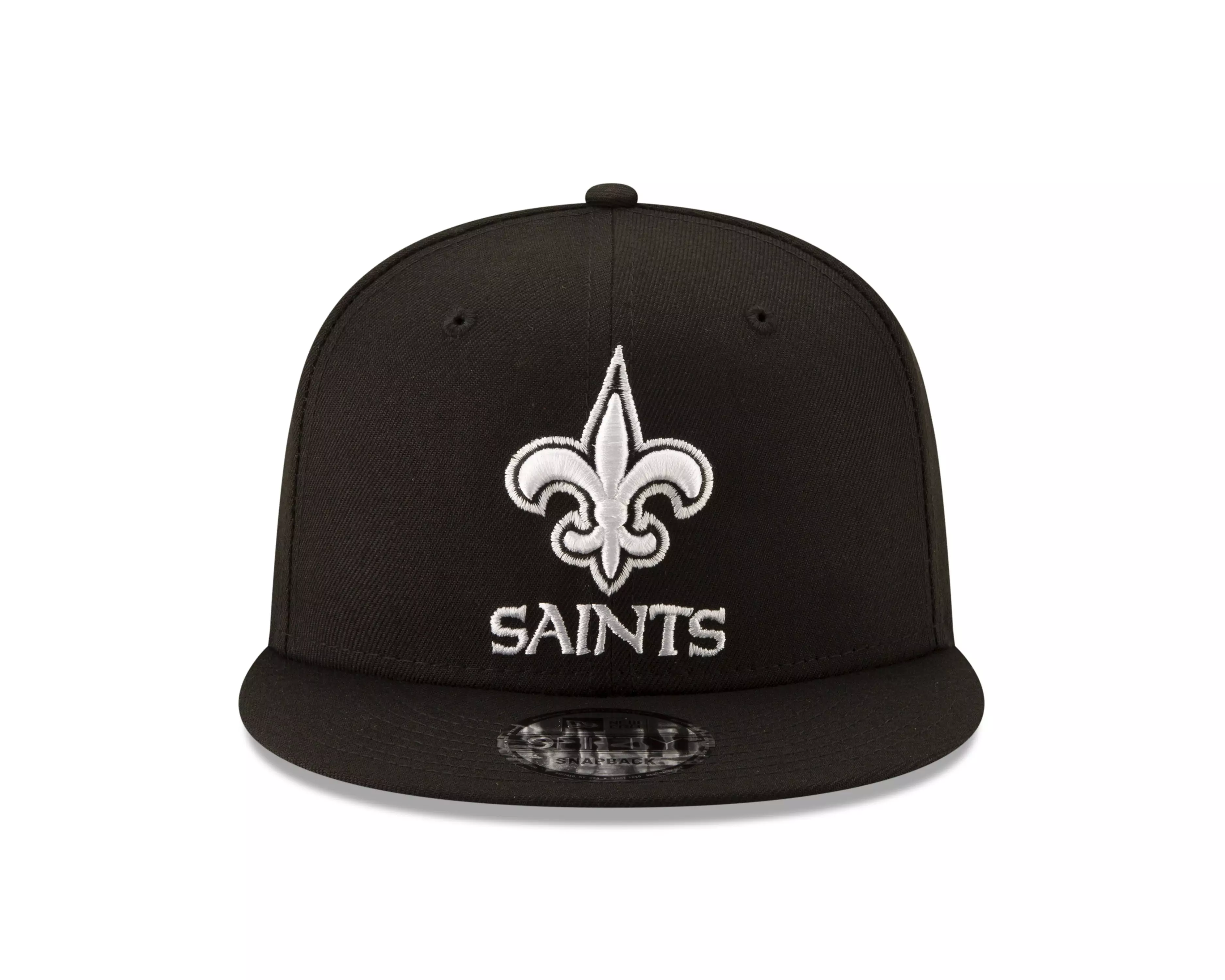 New Era New Orleans Saints 9FIFTY Snapback Hat-Black/White - BLACK/WHITE