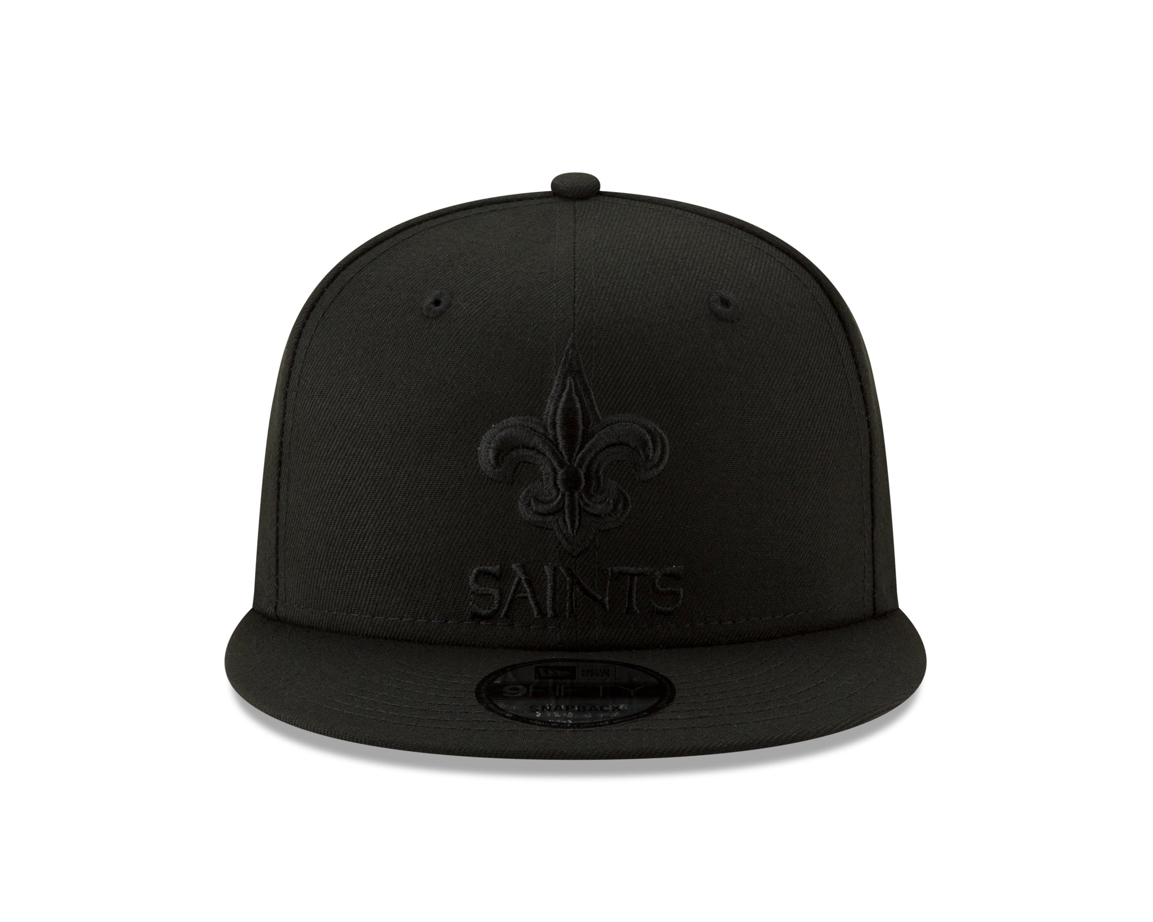 New Era New Orleans Saints 9FIFTY Snapback Hat - Black - BLACK Thumbnail View 3