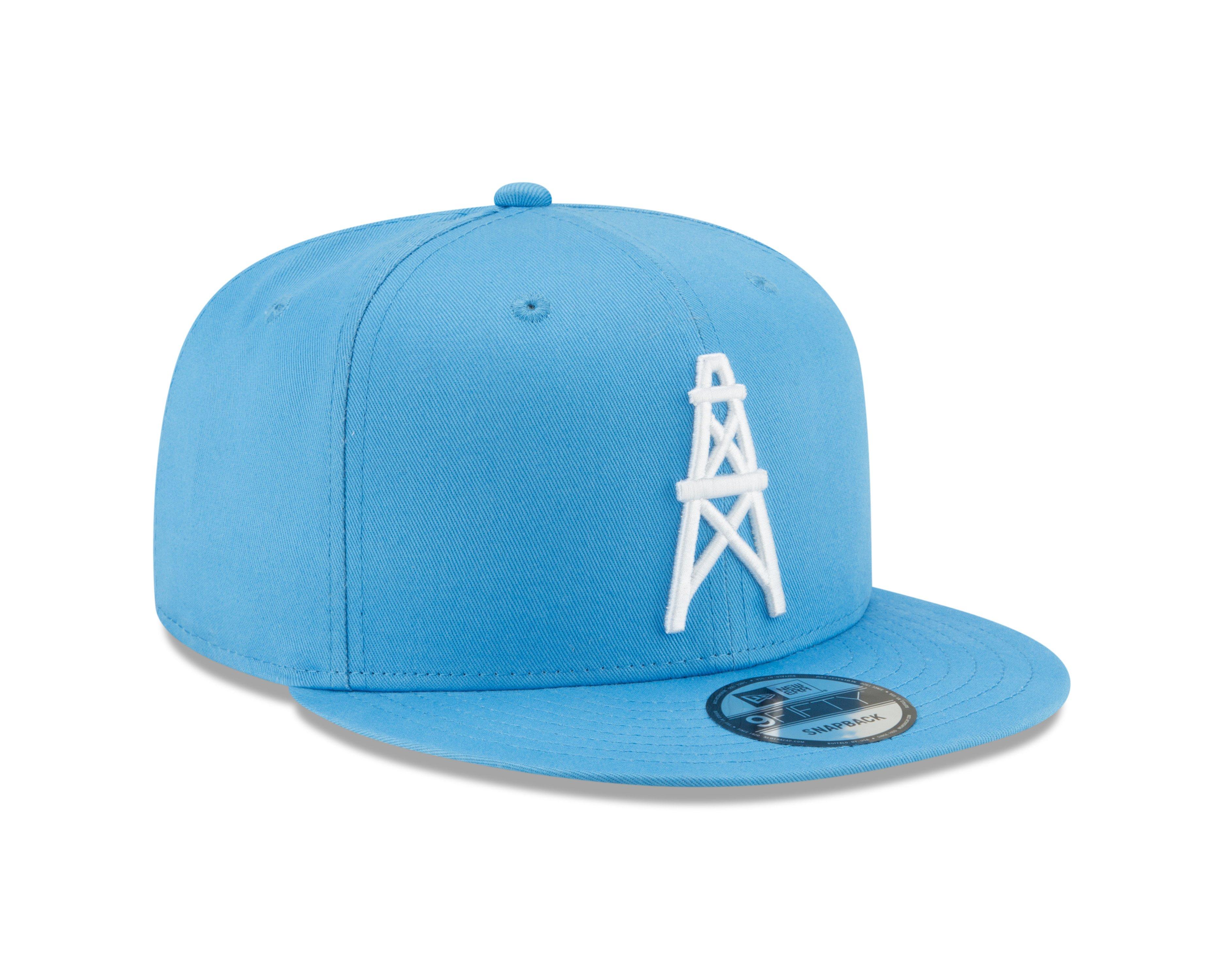New Era Houston Oilers 9FIFTY Snapback Hat-Light Blue