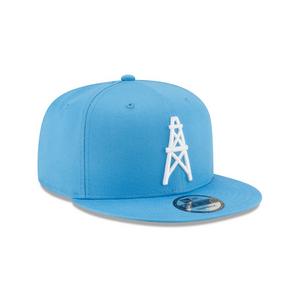 New Era Houston Oilers 9FIFTY Snapback Hat-Light Blue