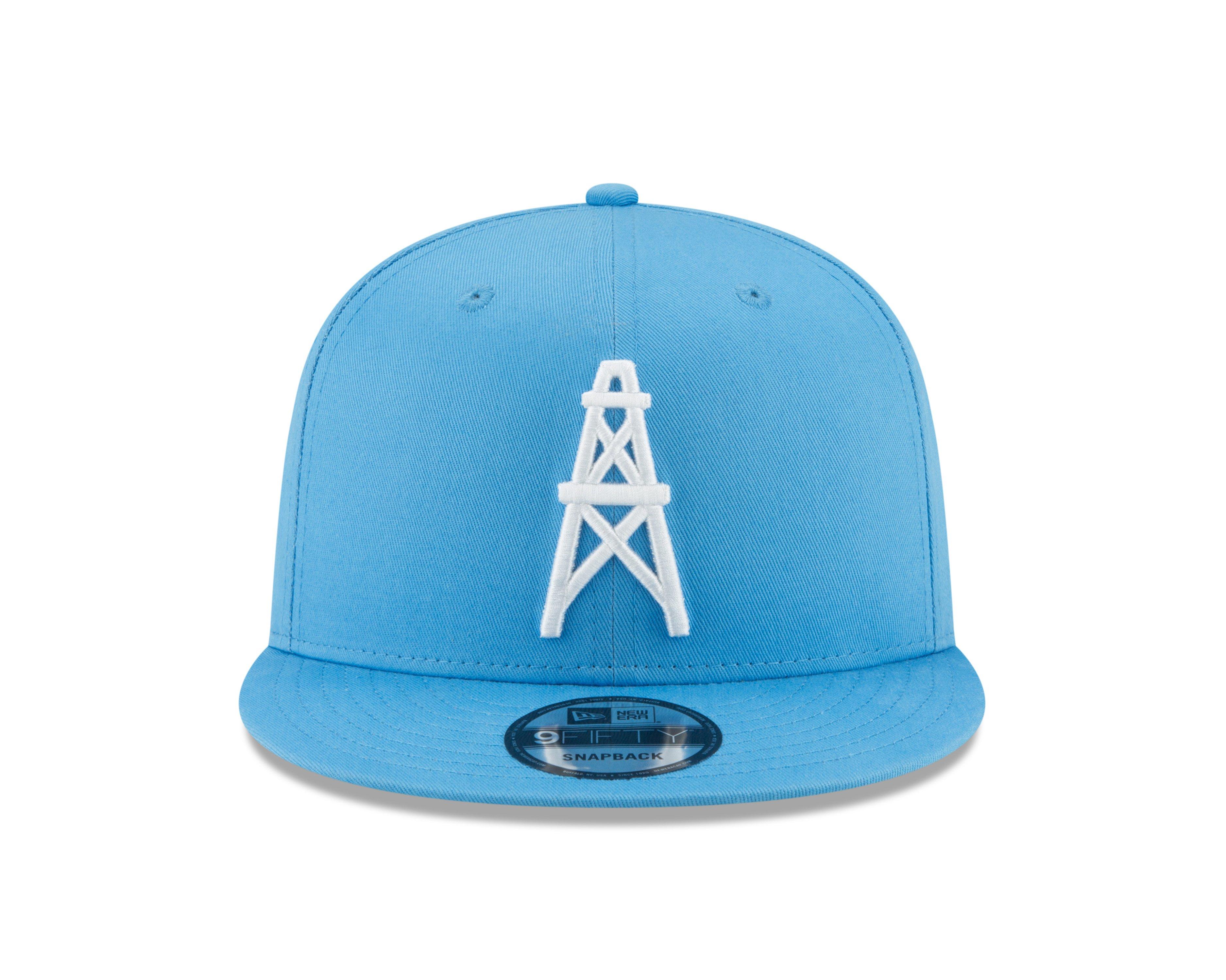 New Era Houston Oilers 9FIFTY Snapback Hat-Light Blue