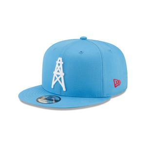 New Era Houston Oilers 9FIFTY Snapback Hat-Light Blue