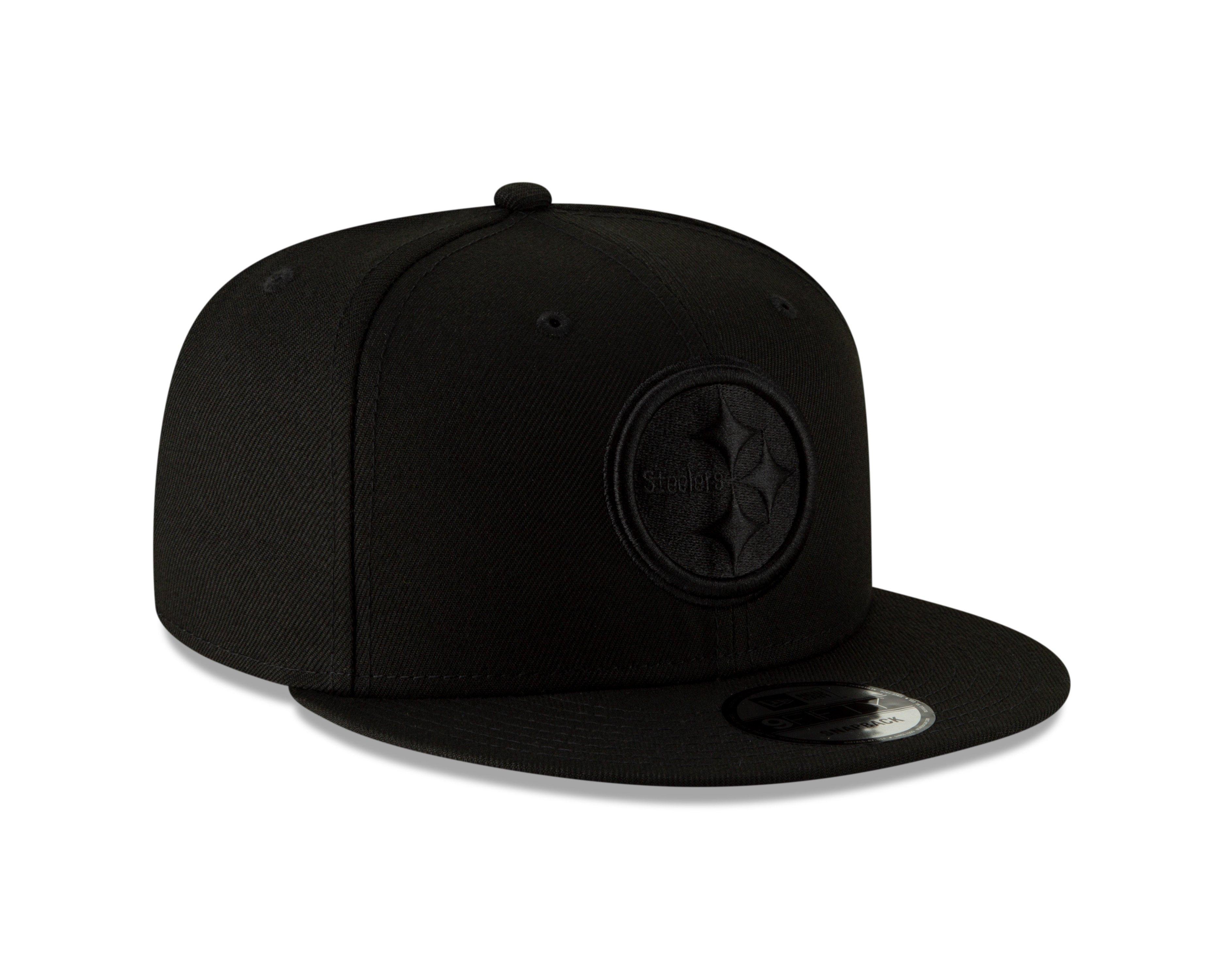 New Era Pittsburgh Steelers 9FIFTY Snapback Hat - Black - BLACK Thumbnail View 2
