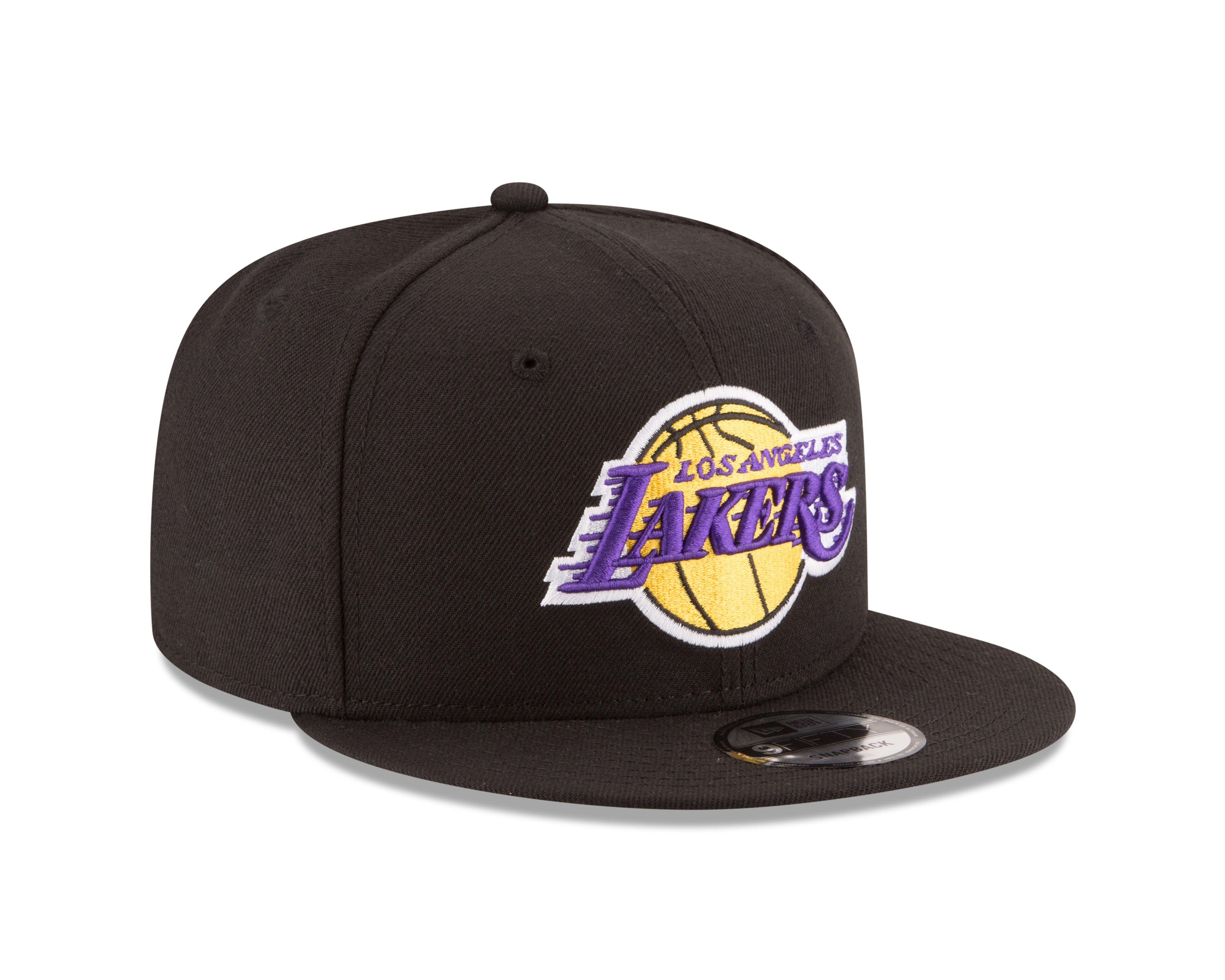 New Era Los Angeles Lakers 9FIFTY Snapback Hat - Black/Purple - BLACK/PURPLE Thumbnail View 2